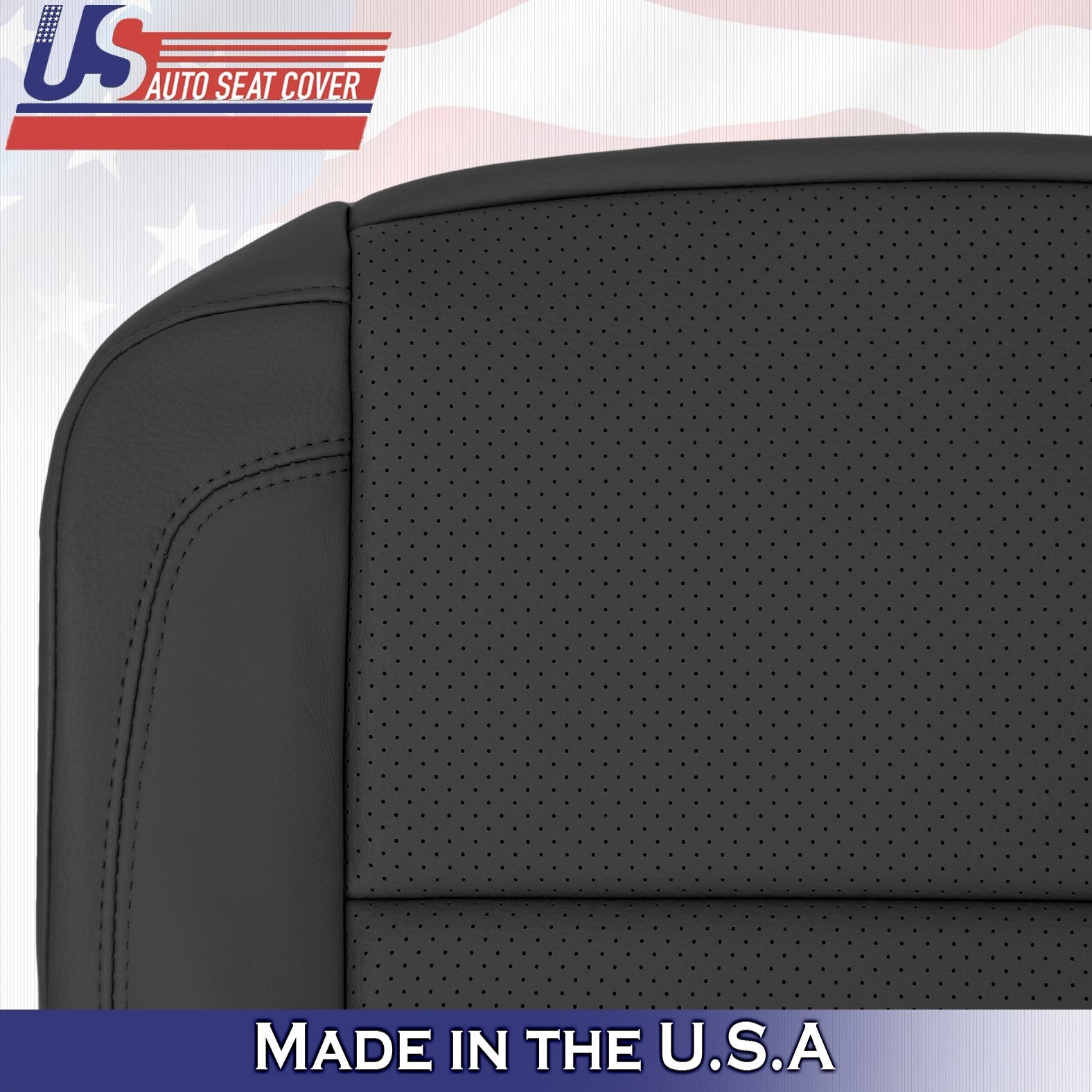 2014 2015 For Ford Explorer 2nd Row Driver Bottom Perforated Leather Cover Black