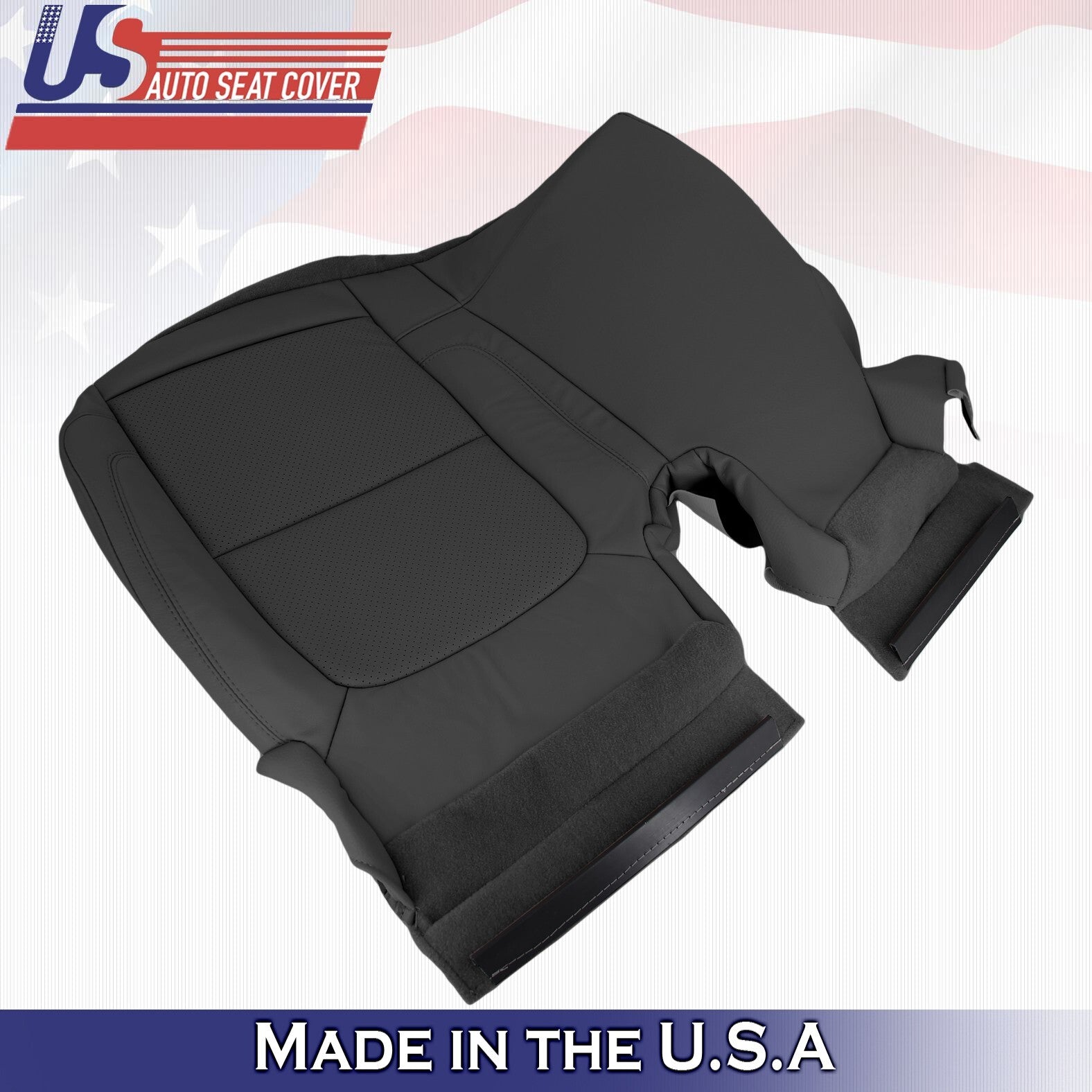 2014 2015 For Ford Explorer 2nd Row Driver Bottom Perforated Leather Cover Black