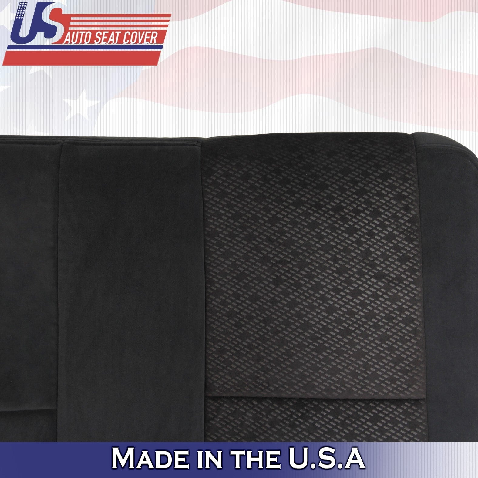 2009 For GMC Sierra 1500 2500 3500 2nd Row Driver Passenger Top Cloth Covers BLK