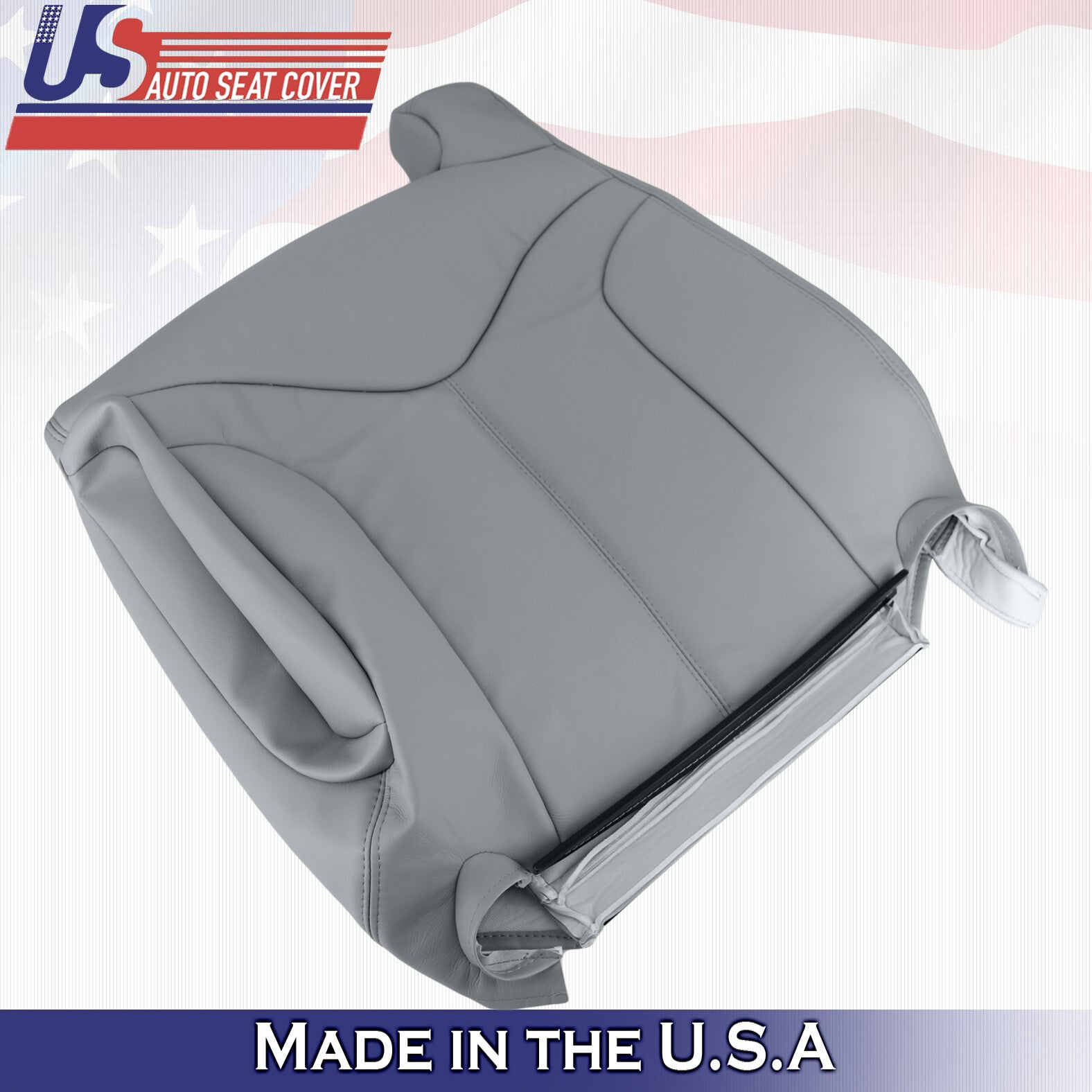 1999 2000 For GMC Yukon XL SLT SLE Driver & Passenger Top Leather Covers Gray