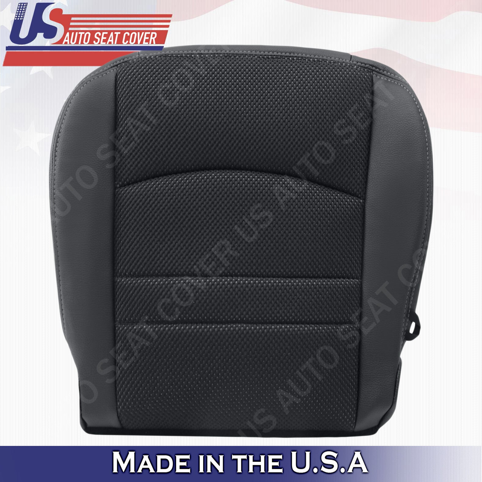 2013-2018 For Dodge Ram 1500 Sport- Bottoms Cloth/Leather Seat Cover Black