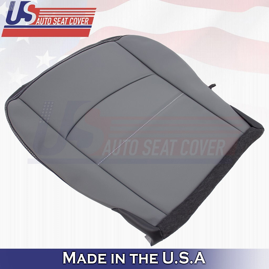 2019 to 2024 Dodge Ram Driver & Passenger Bottoms Vinyl Seat Cover Diesel Gray