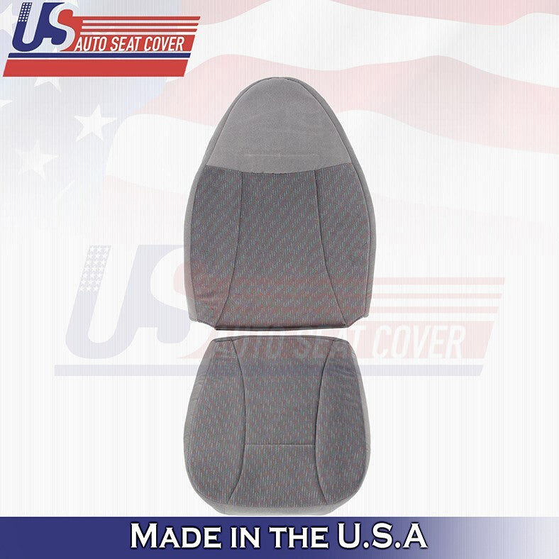 1992-1996 Fits Ford Bronco XLT Front Driver Bottom & Top Cloth Seat Cover Gray