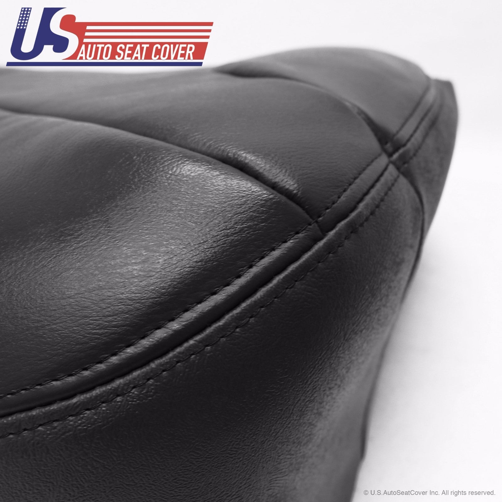 2001 2002 GMC Sierra 3500 Driver Bottom Replacement Leather Seat Cover Dark Gray