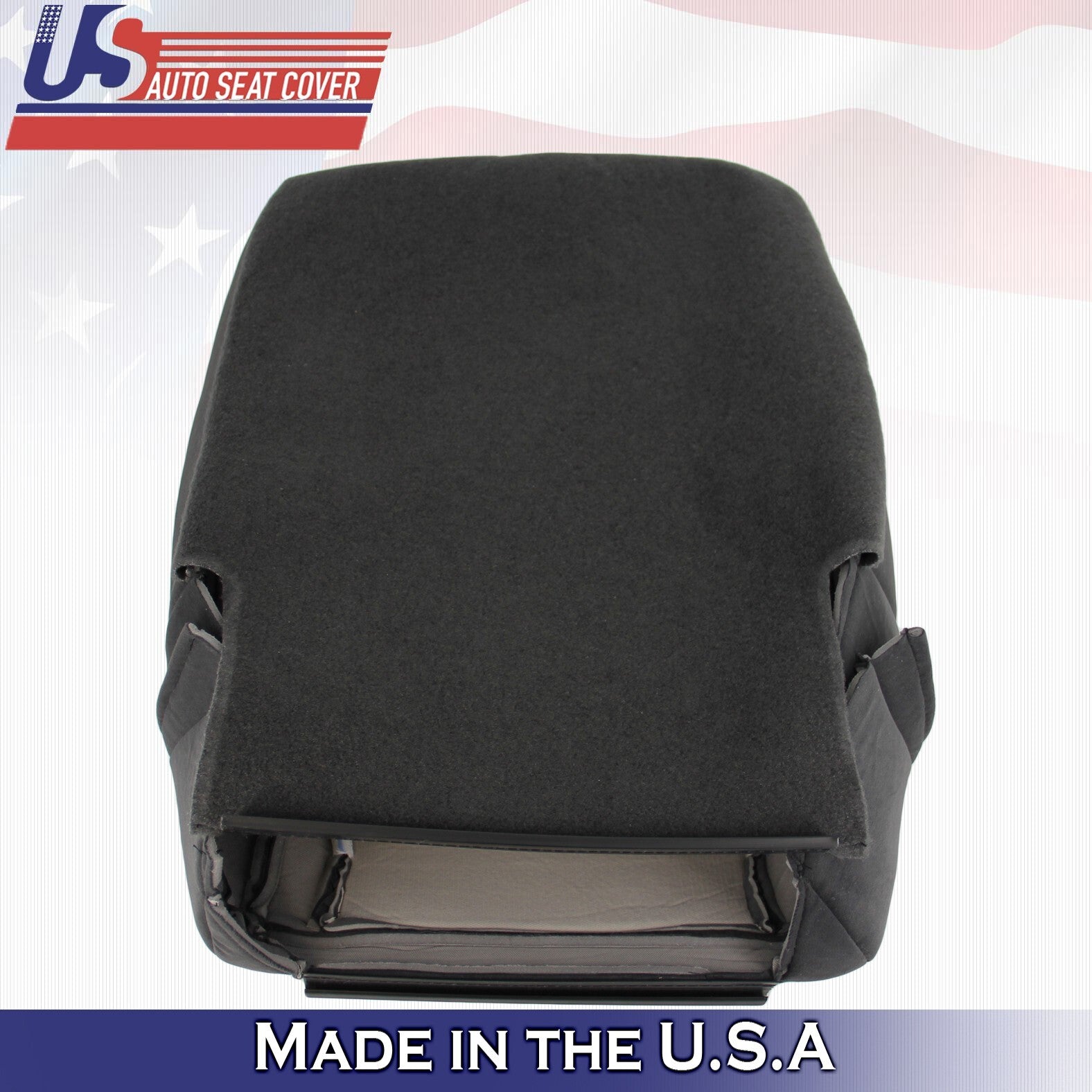 2007 2008 2009 For GMC Sierra 1500 2500 3500 Rear Top & Bottom Cloth Covers BLK
