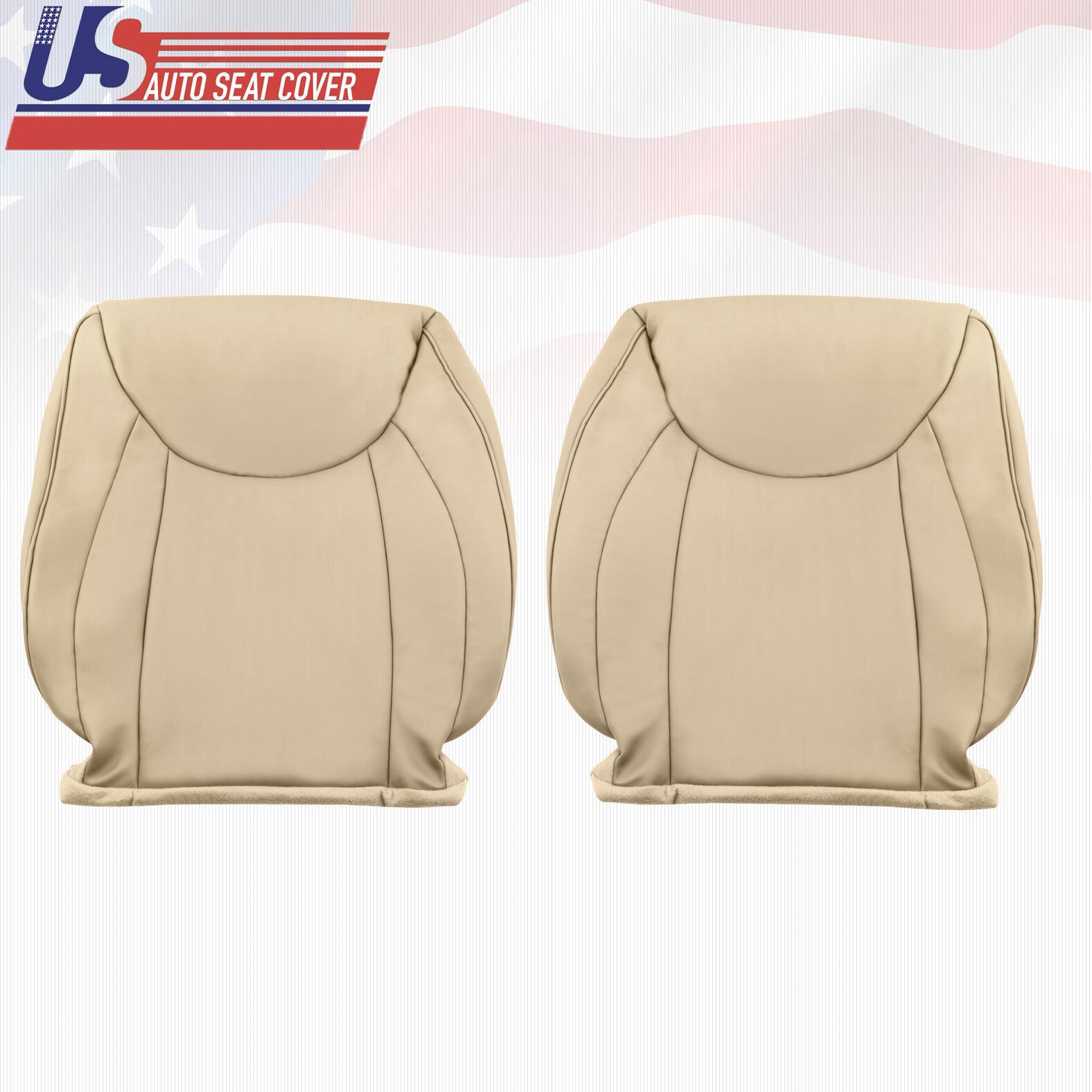 Driver & Passenger top Leather Seat Cover Tan For 2001 to 2006 Lexus LS430