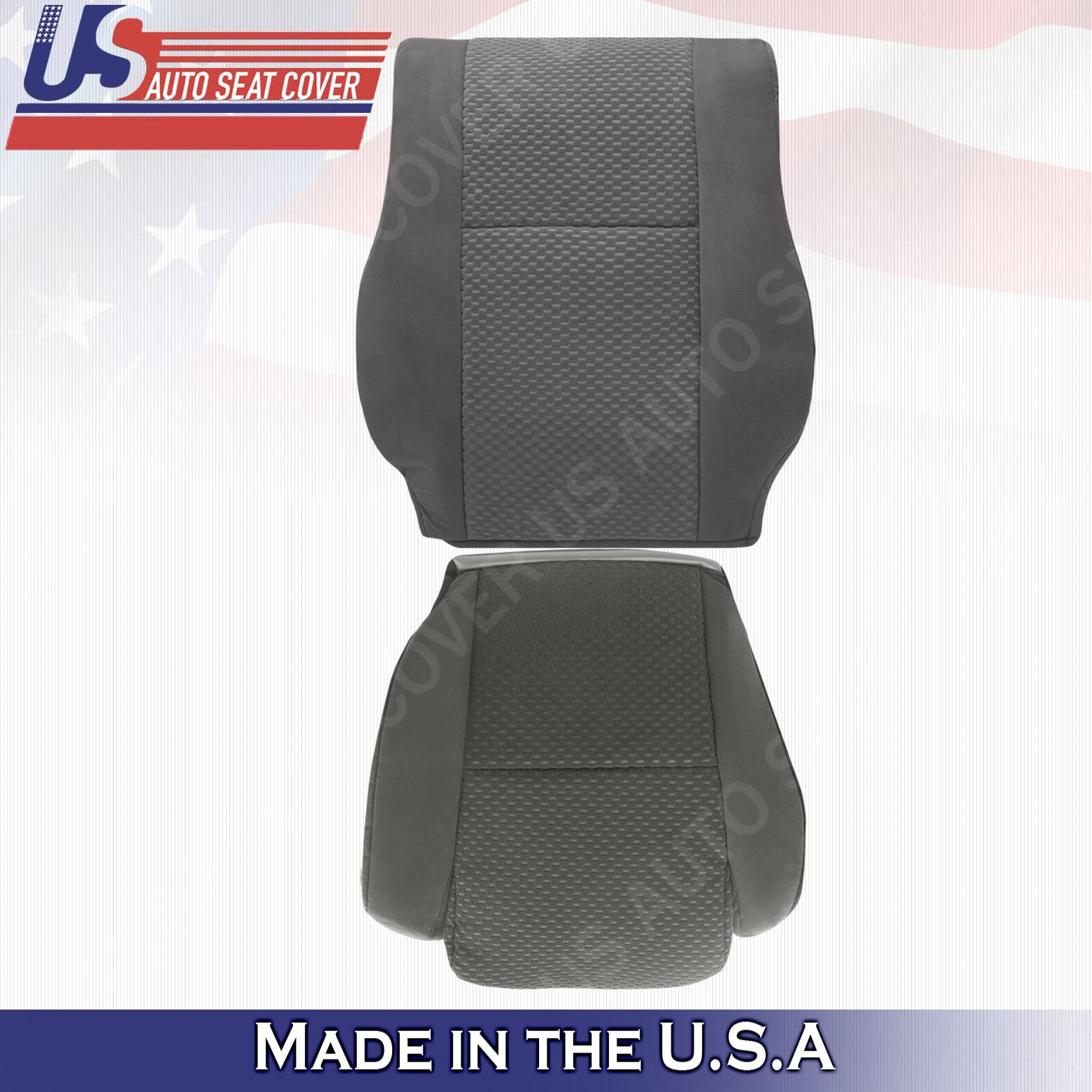 For 2007 to 2012 Toyota Tundra SR5 Front Driver & Passenger Cloth Covers in Gray