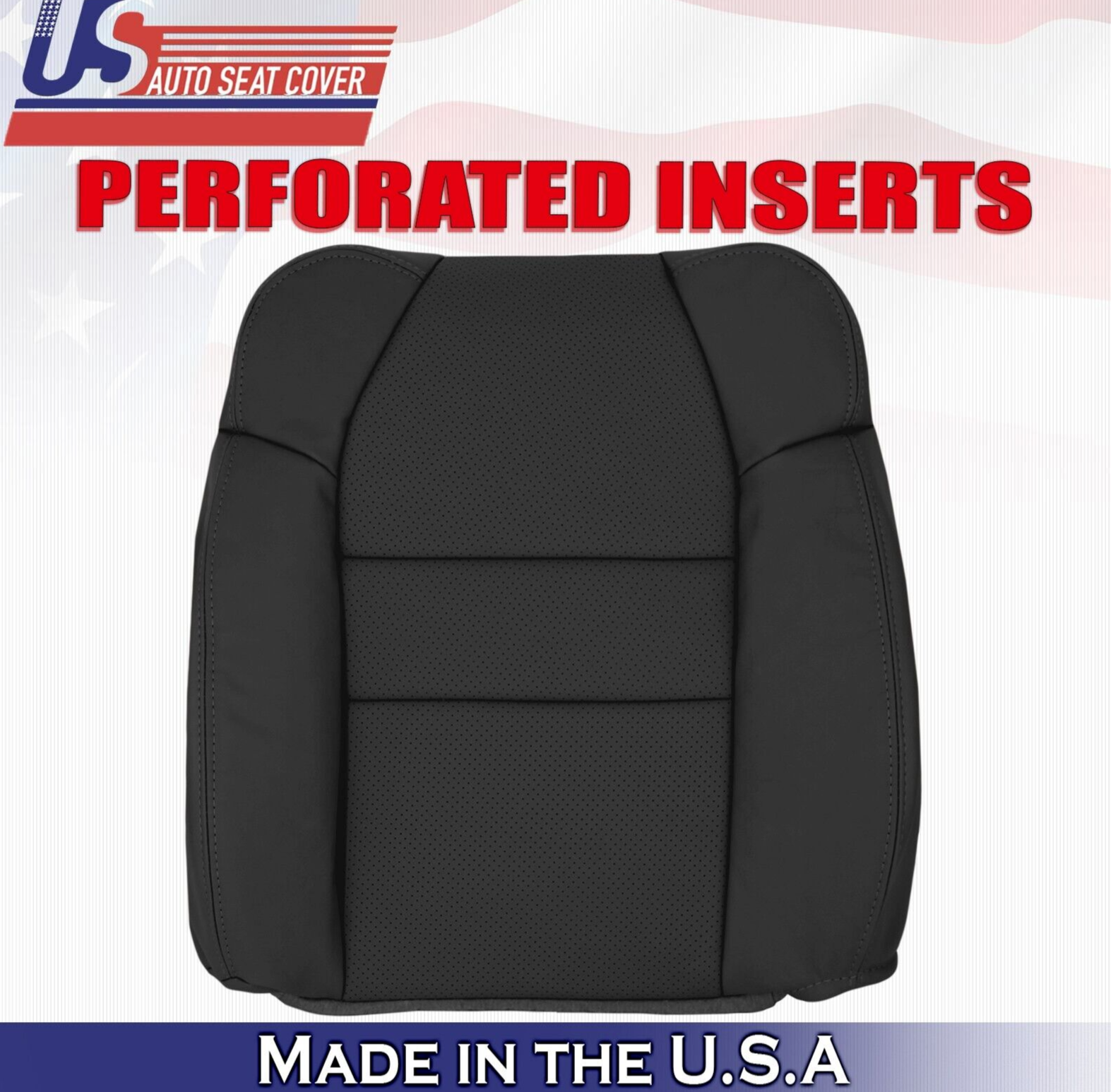 2001 2002 2003 For Acura MDX Passenger Side Top Leather Seat Cover Black