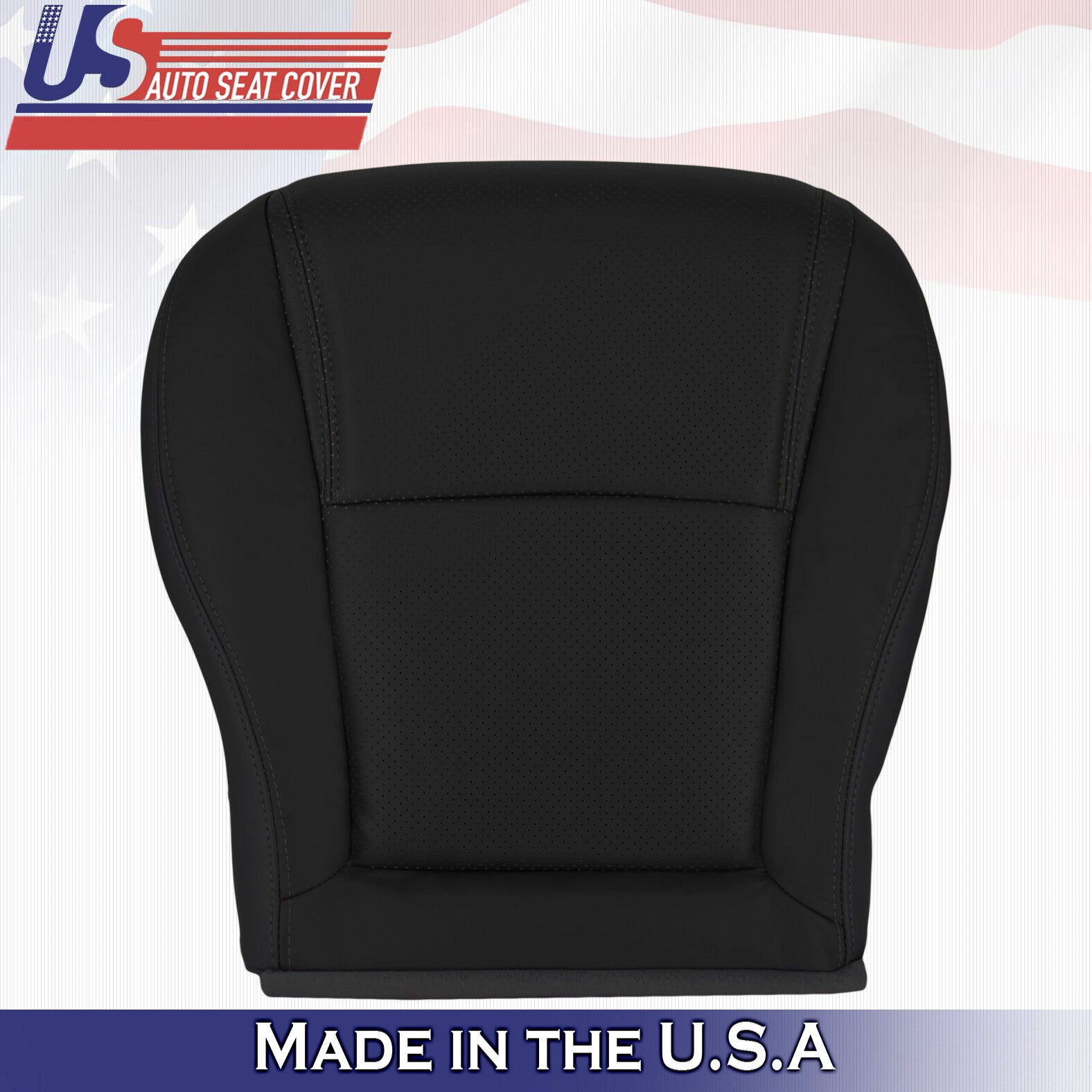 2004 For Honda Pilot Driver & Passenger 2x Bottom Perforated Leather Covers BLK
