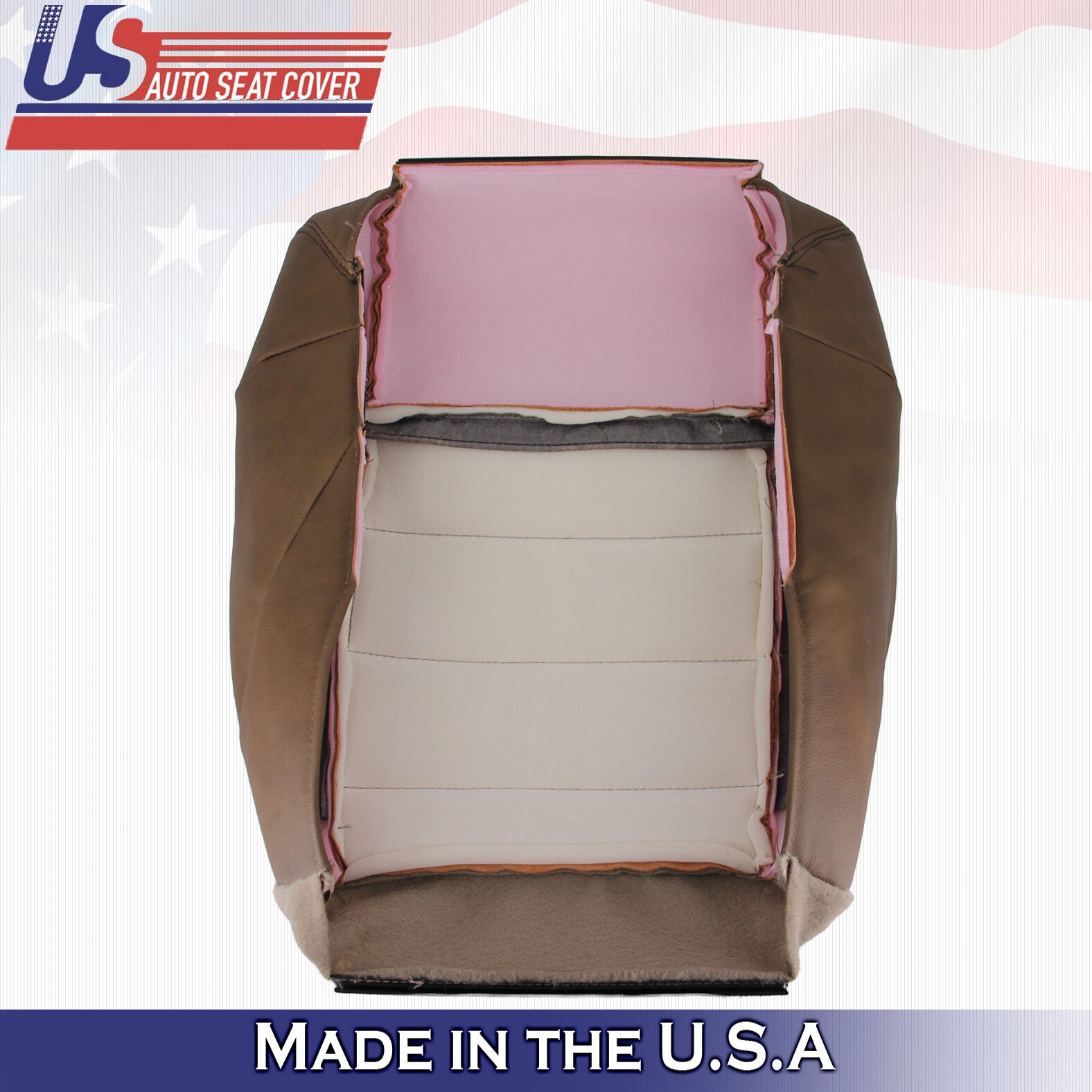 For 2009 2010 Fits Jeep Wrangler Rubicon Driver Bottom Leather Seat Cover Dk Tan