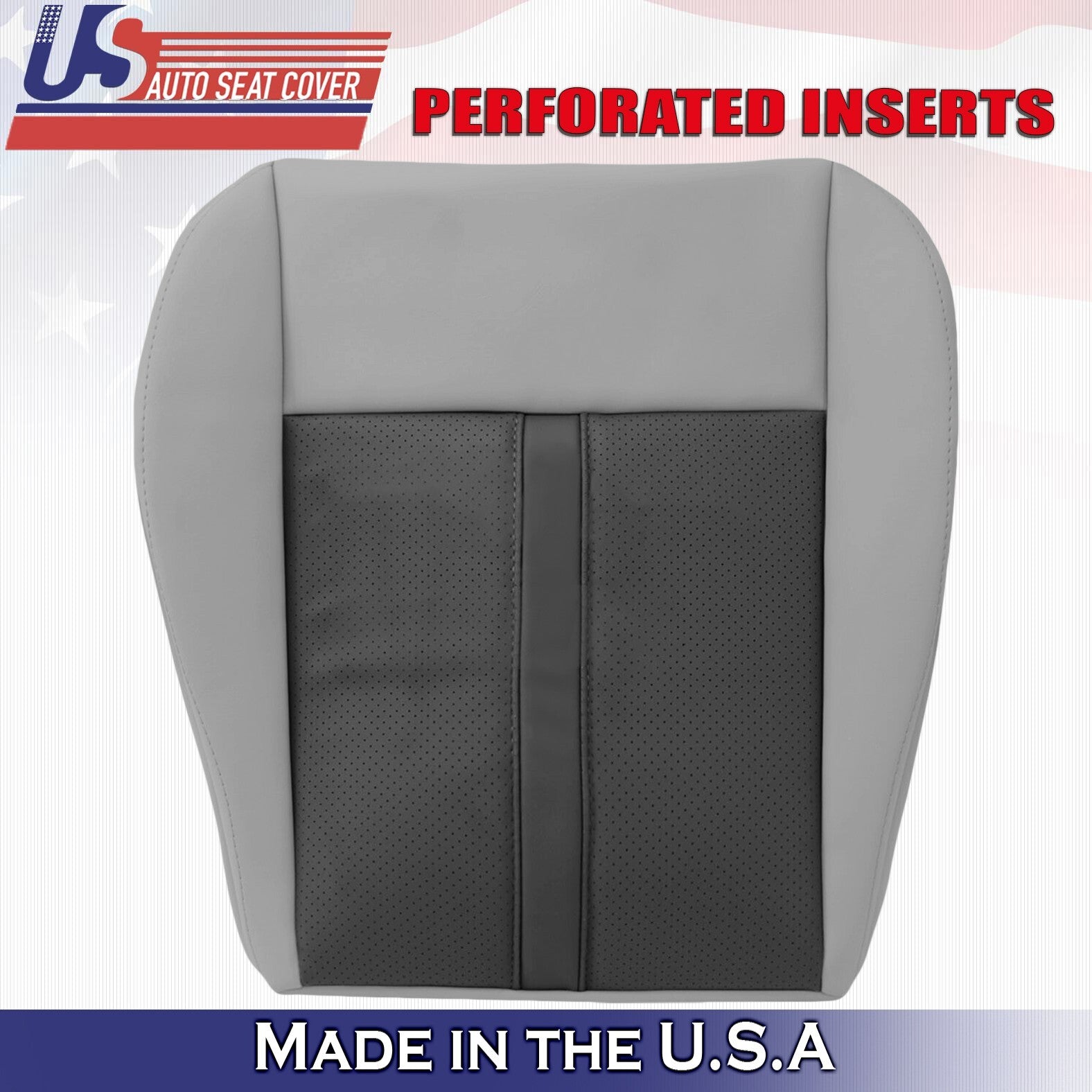 2006 For Jeep Grand Cherokee Limited Driver Passenger Bottom Leather Covers Gray