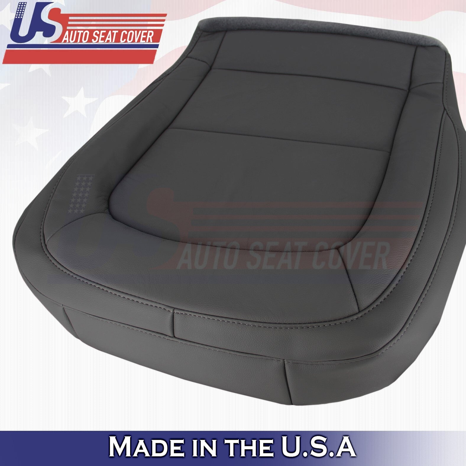 2015 to 2022 Fits GMC Canyon SLT Driver Side Bottom Leather Seat Cover Black