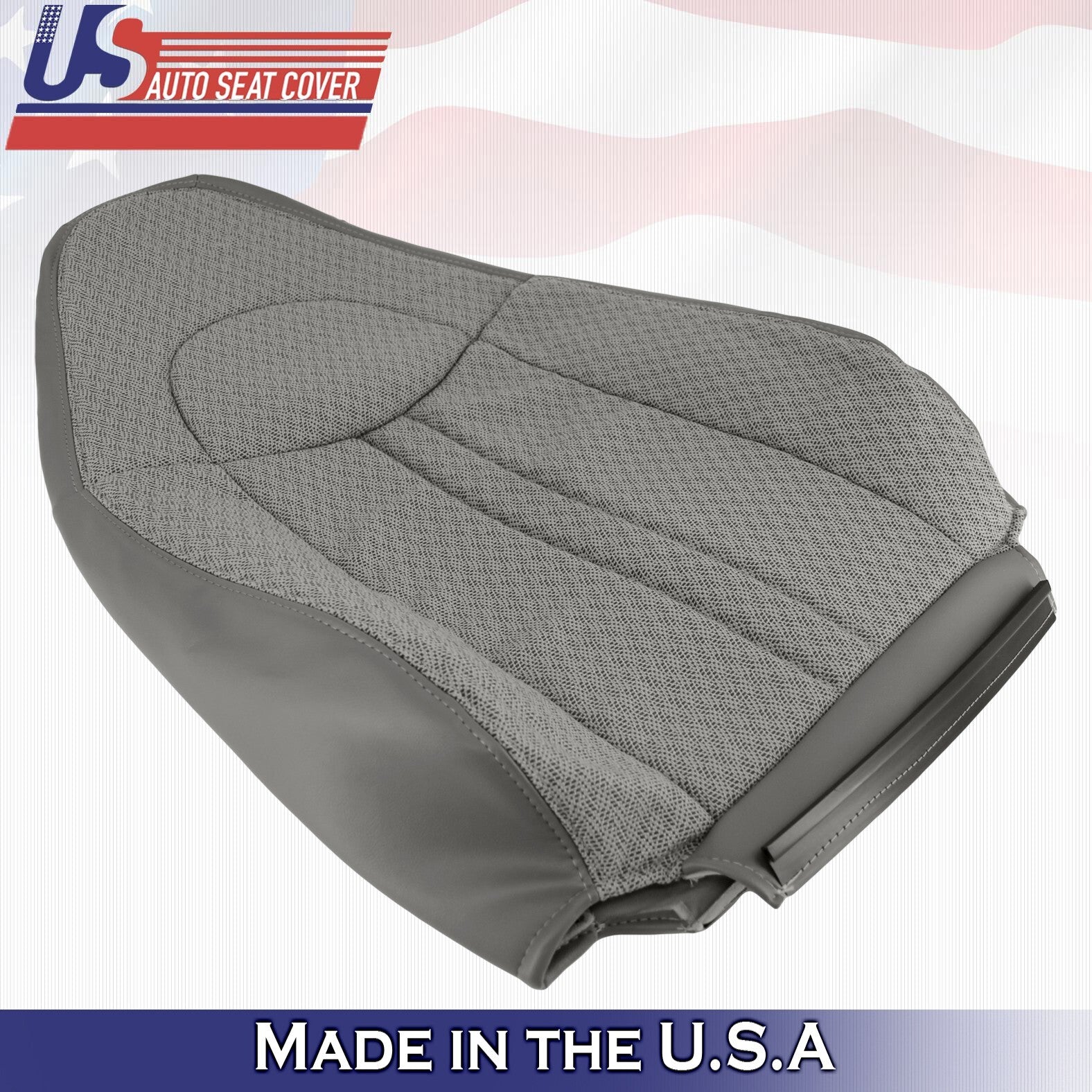 2003 to 2014 Fits Chevy Express Van Front Set Bottoms &Tops Cloth Cover Gray