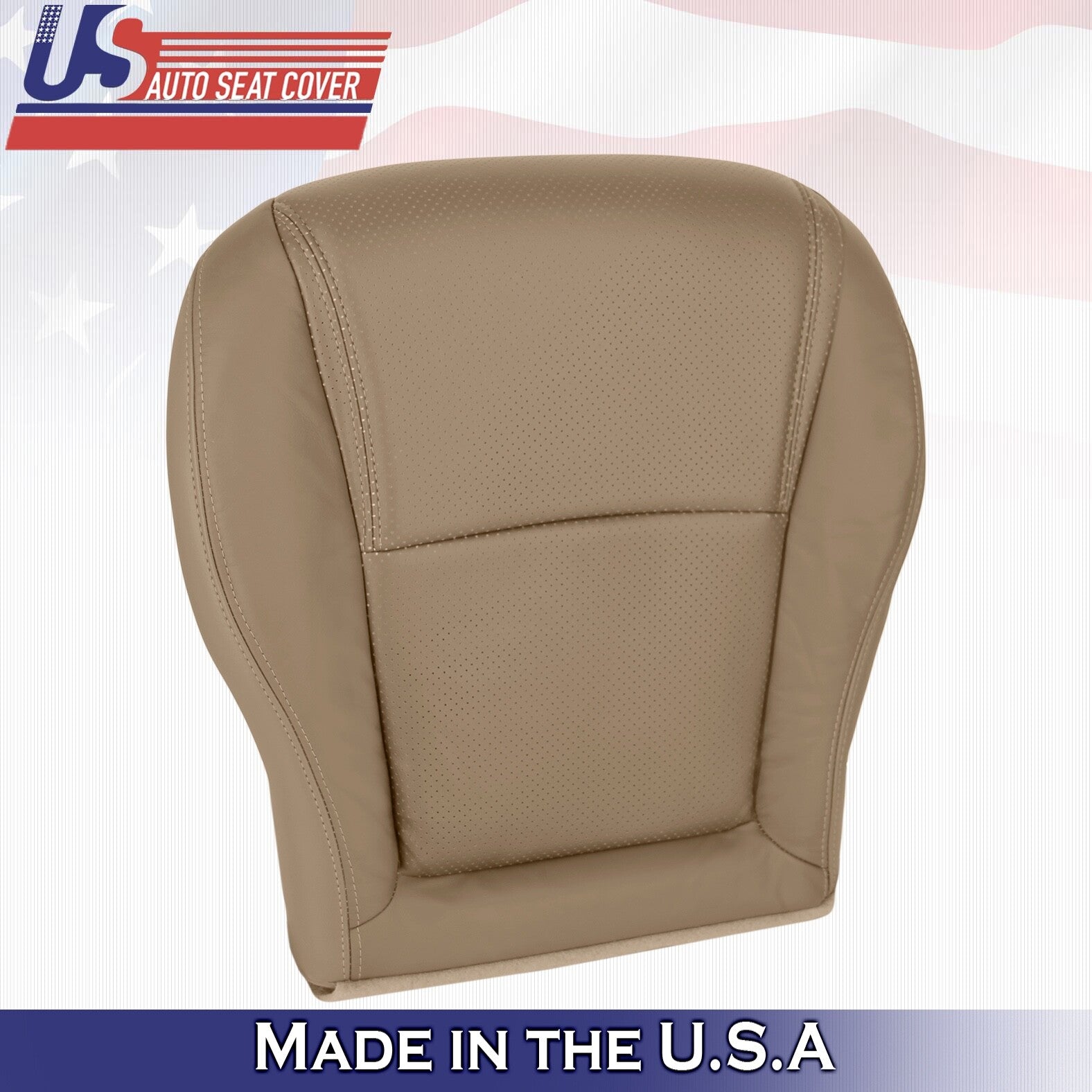 2003 to 2005 For Honda Pilot Front Set Top &Bottom Synthetic Leather Covers Tan