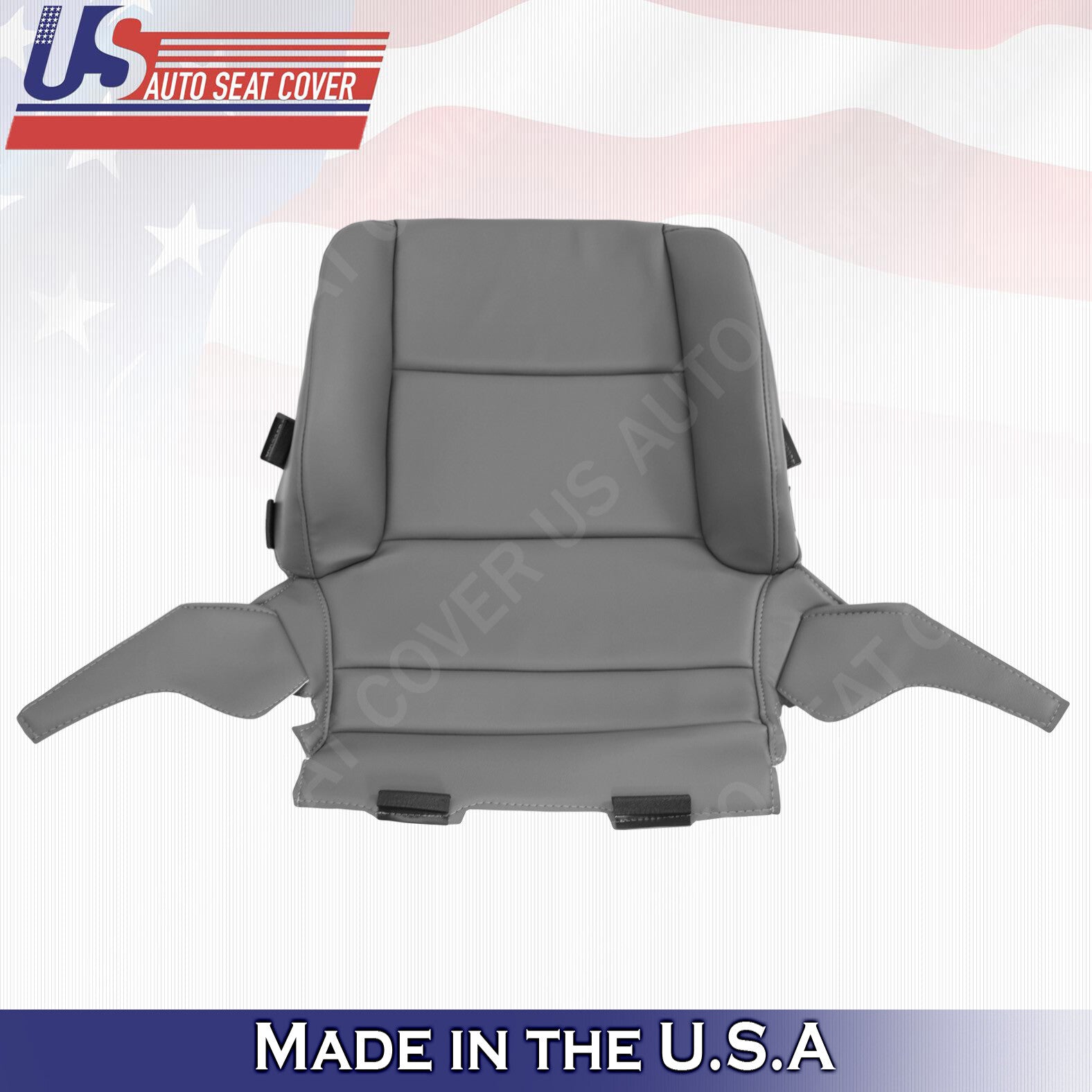 Driver & Passenger Bottoms Synthetic Cover Gray 2014 to 2019 For Chevy Silverado