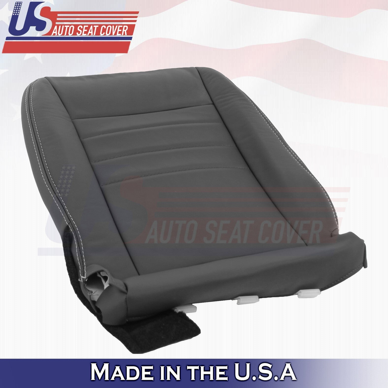 2011 2012 For Dodge Charger SXT Front Driver Top & Bottom Leather Covers Black