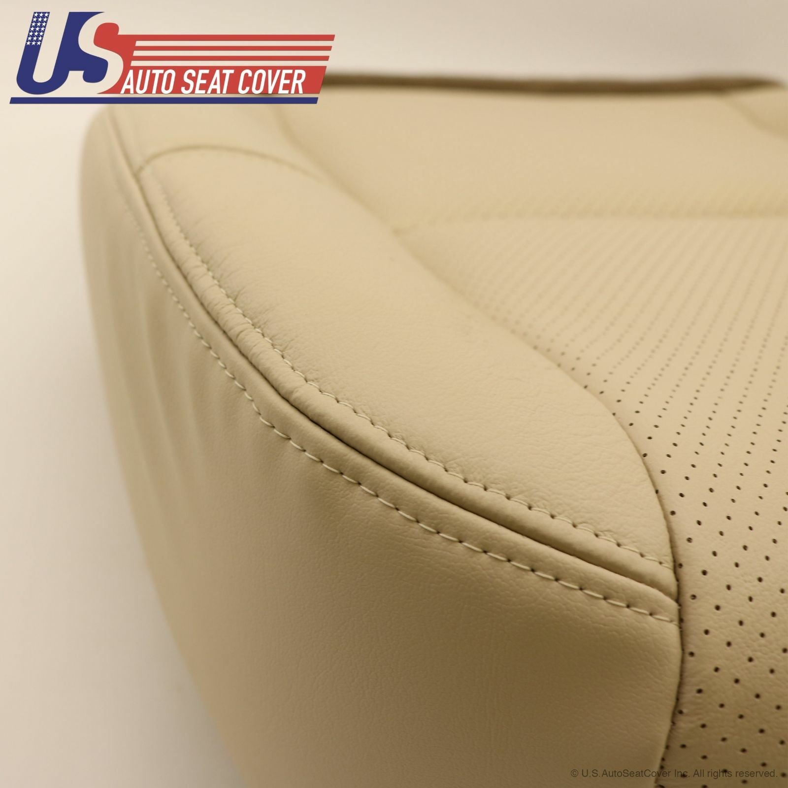 2010 - 2014 CHEVY TAHOE DRIVER & PASSENGER BOTTOM SEAT COVERS IN TAN PERFORATED