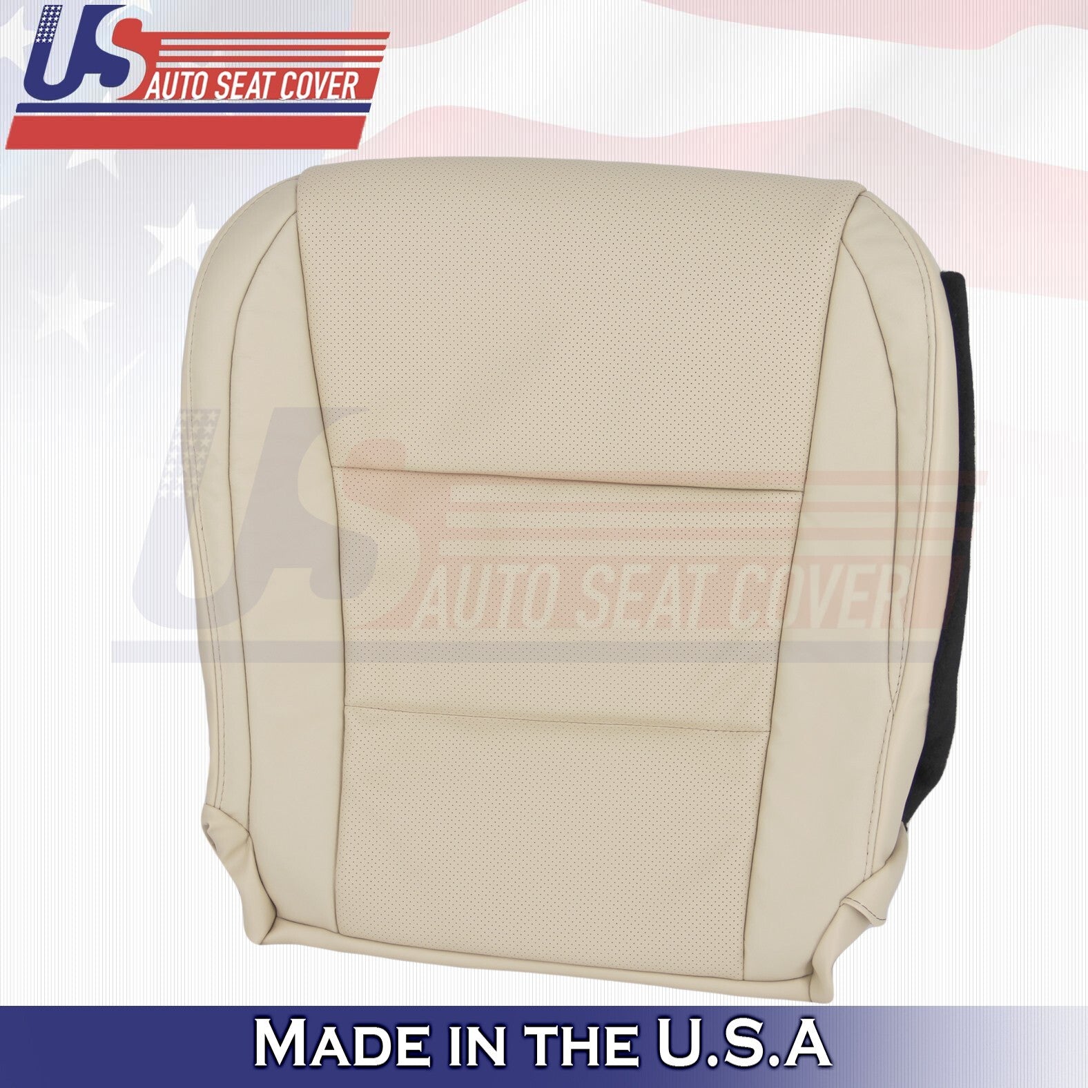 2013 to 2018 For Lexus ES350 Driver & Passenger Bottoms Leather Seat Cover Tan