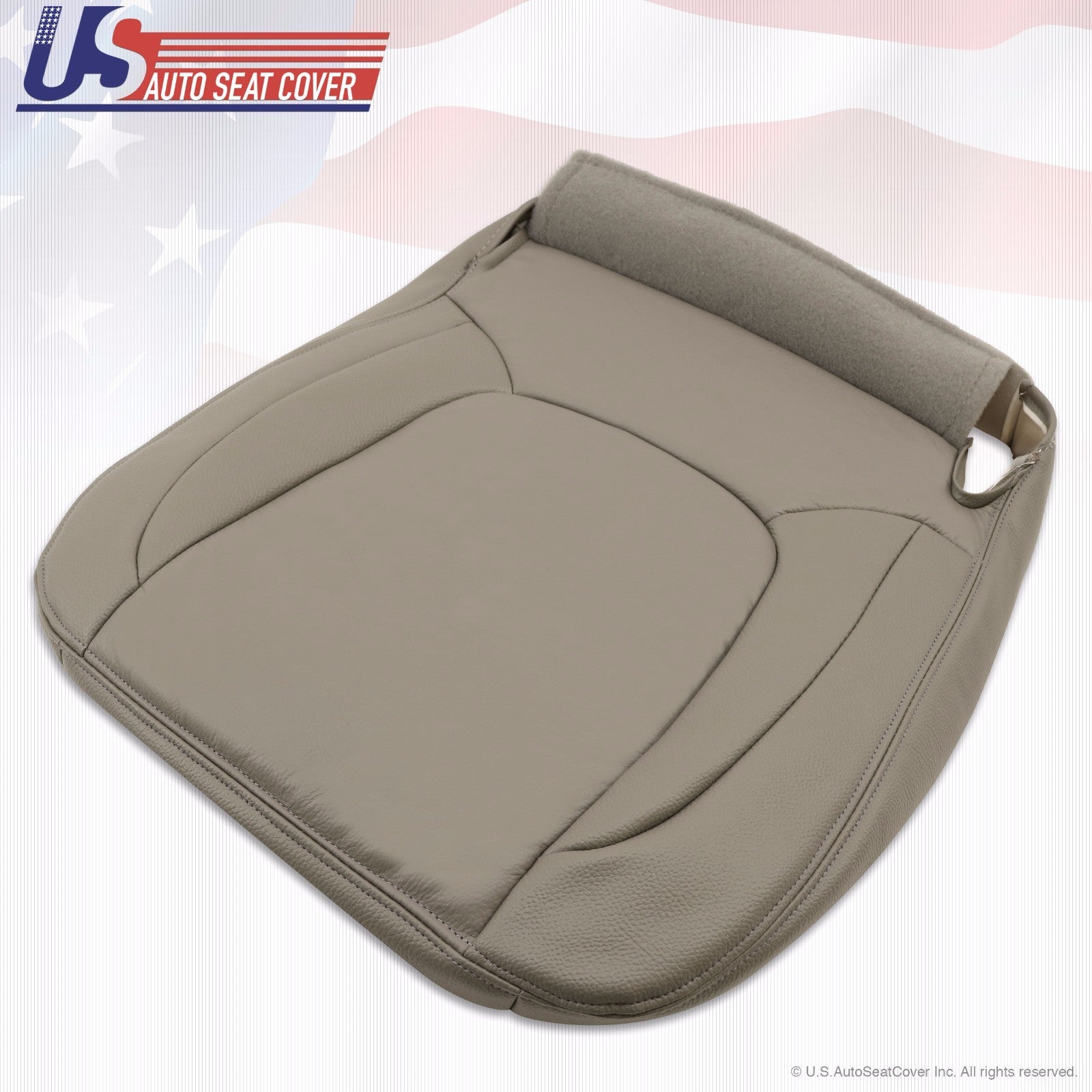 2004 Fits Dodge Ram Laramie Driver Bottom Replacement Leather Seat Cover Taupe