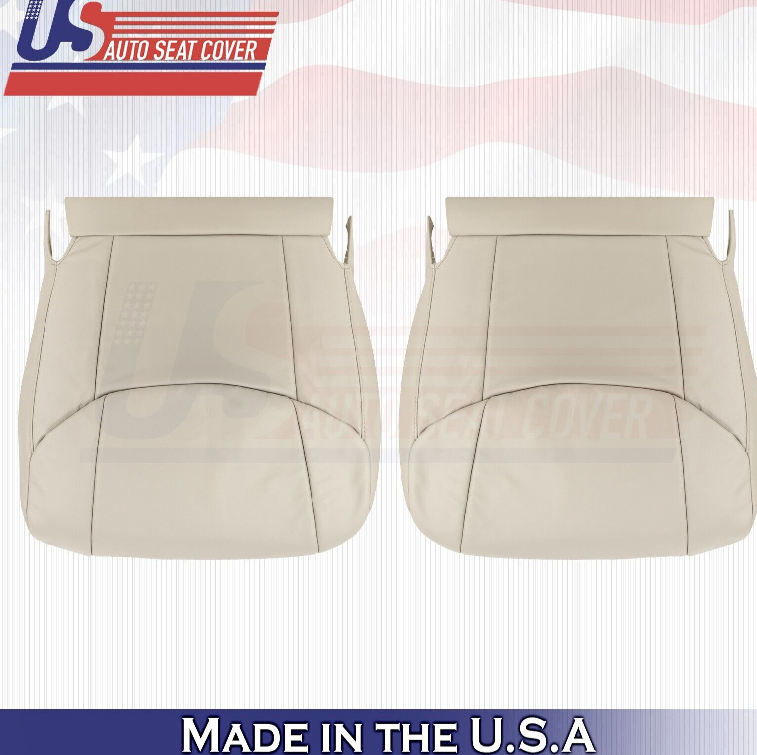 2009 2010 For Toyota Avalon Driver & Passenger Bottom Leather Seat Covers Tan