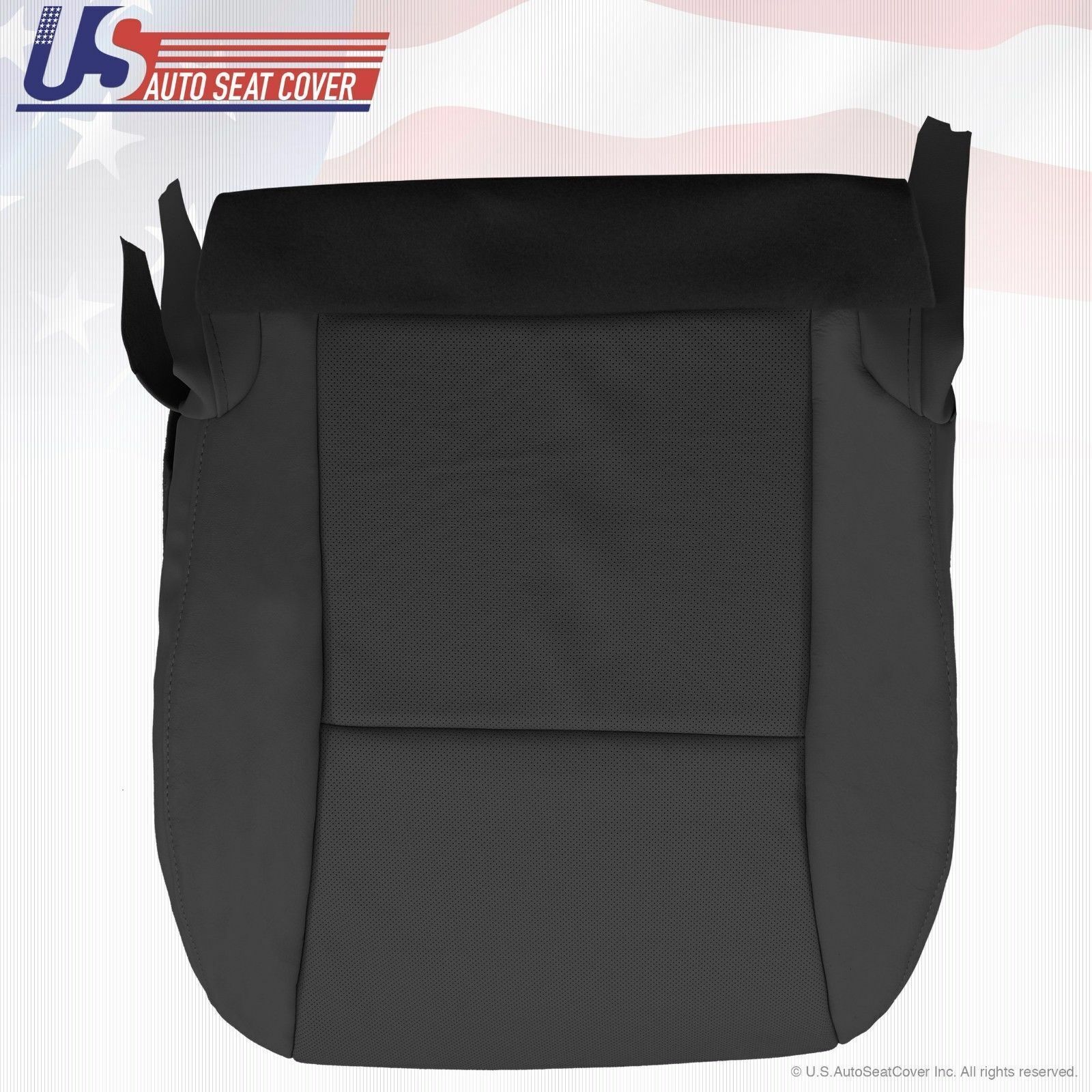 2014 For Lexus RX350 RX450H Driver Top & Bottom Perf Leather Seat Covers Black