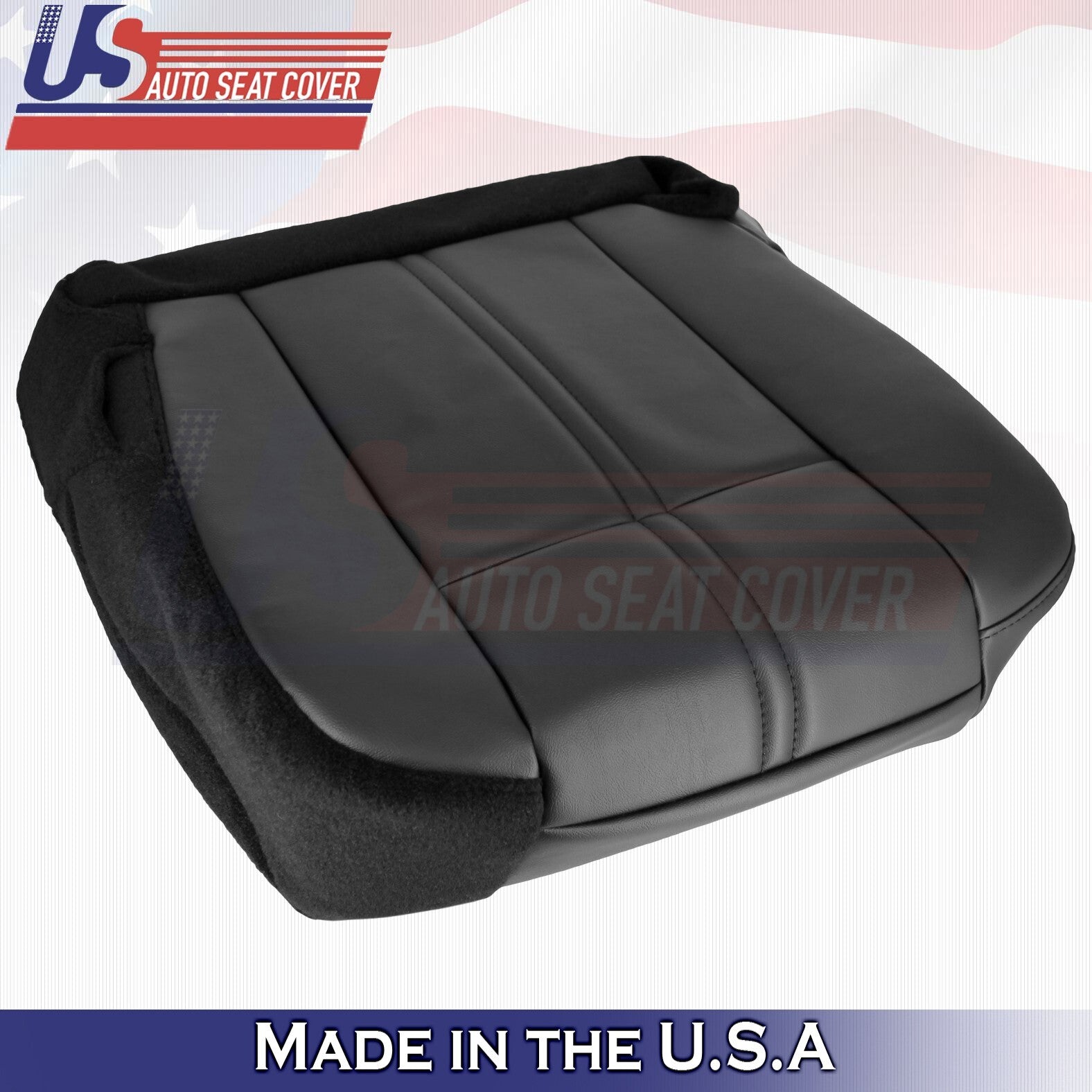 1997 to 2006 For Jeep Wrangler Driver Bottom Leather Seat Cover Black