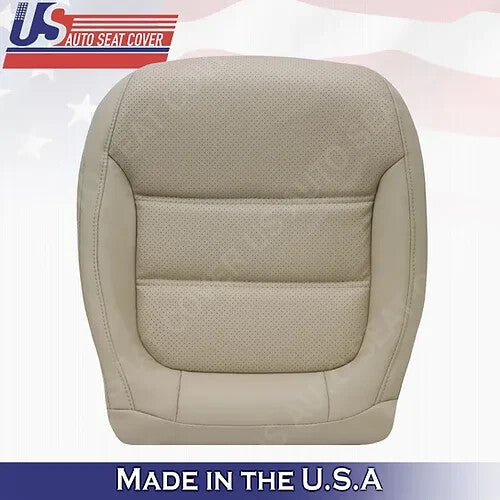 Driver Bottom & Top Leather Seat Cover Tan 2011-2017 For Volkswagen Jetta