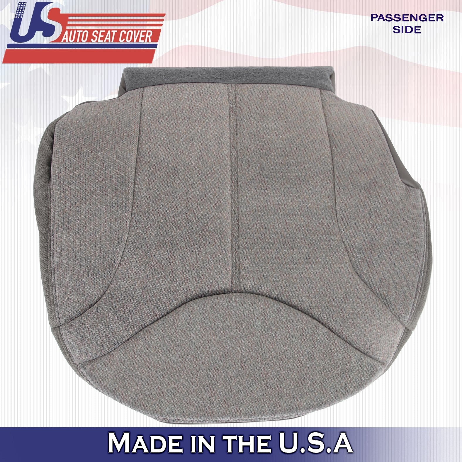 1999 2000 2001 2002 Fits GMC Yukon Passenger Bottom & Top Cloth Cover Gray