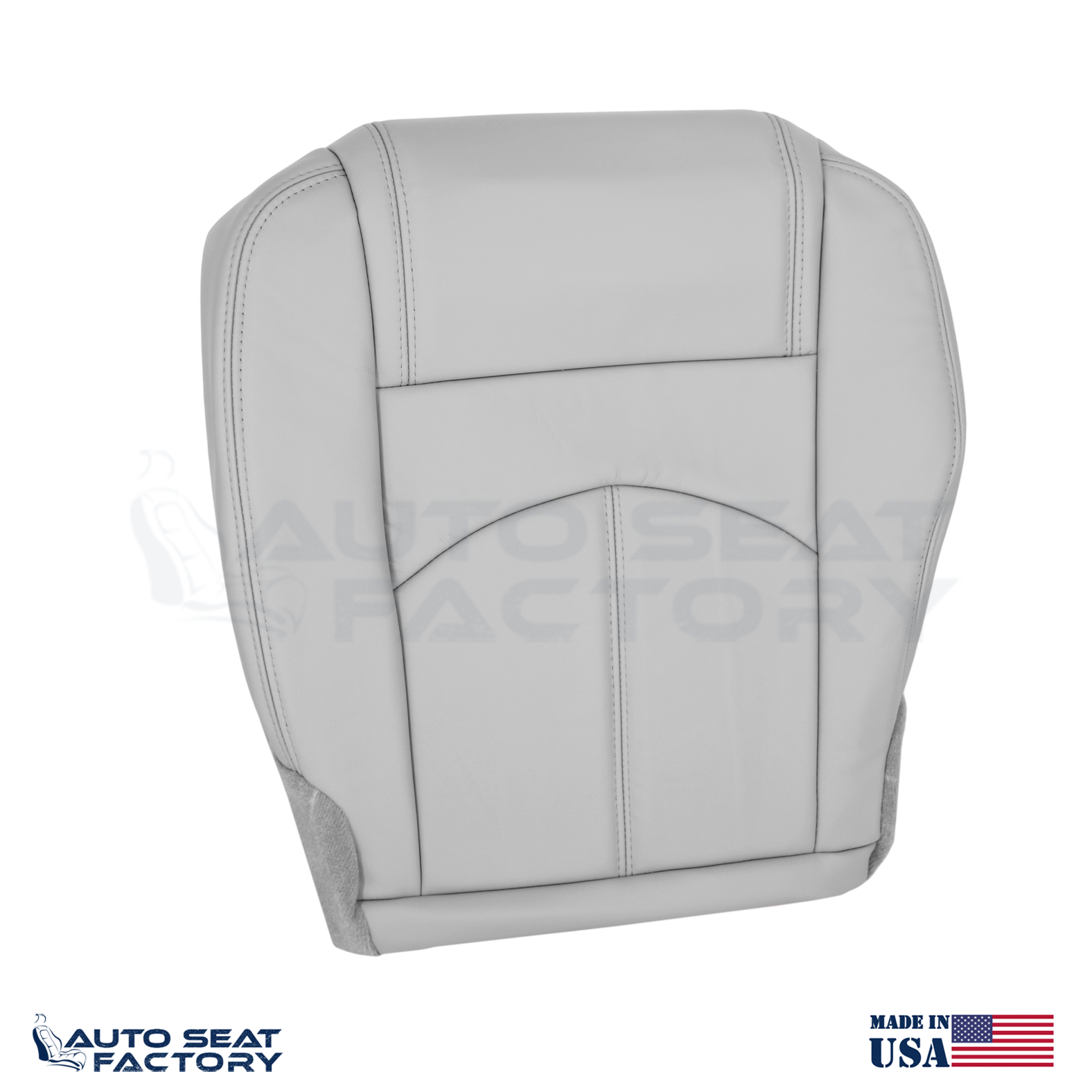 Fits 2013 - 2017 GMC Acadia Left & Right Bottom Solid Gray Vinyl Seat Covers