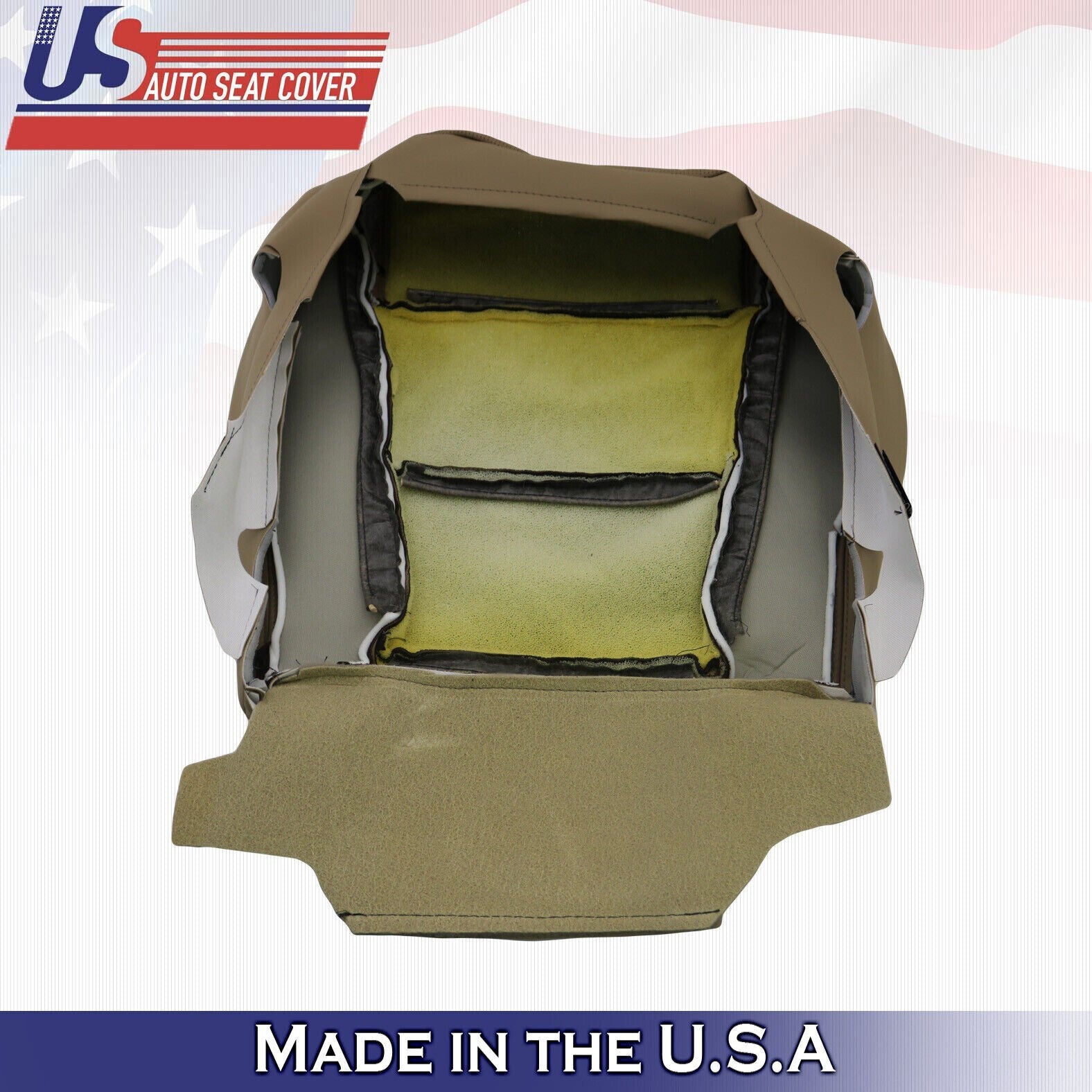 2001 to 2006 For Acura MDX 2x Top & 2x Bottom Leather Seat Covers Tan