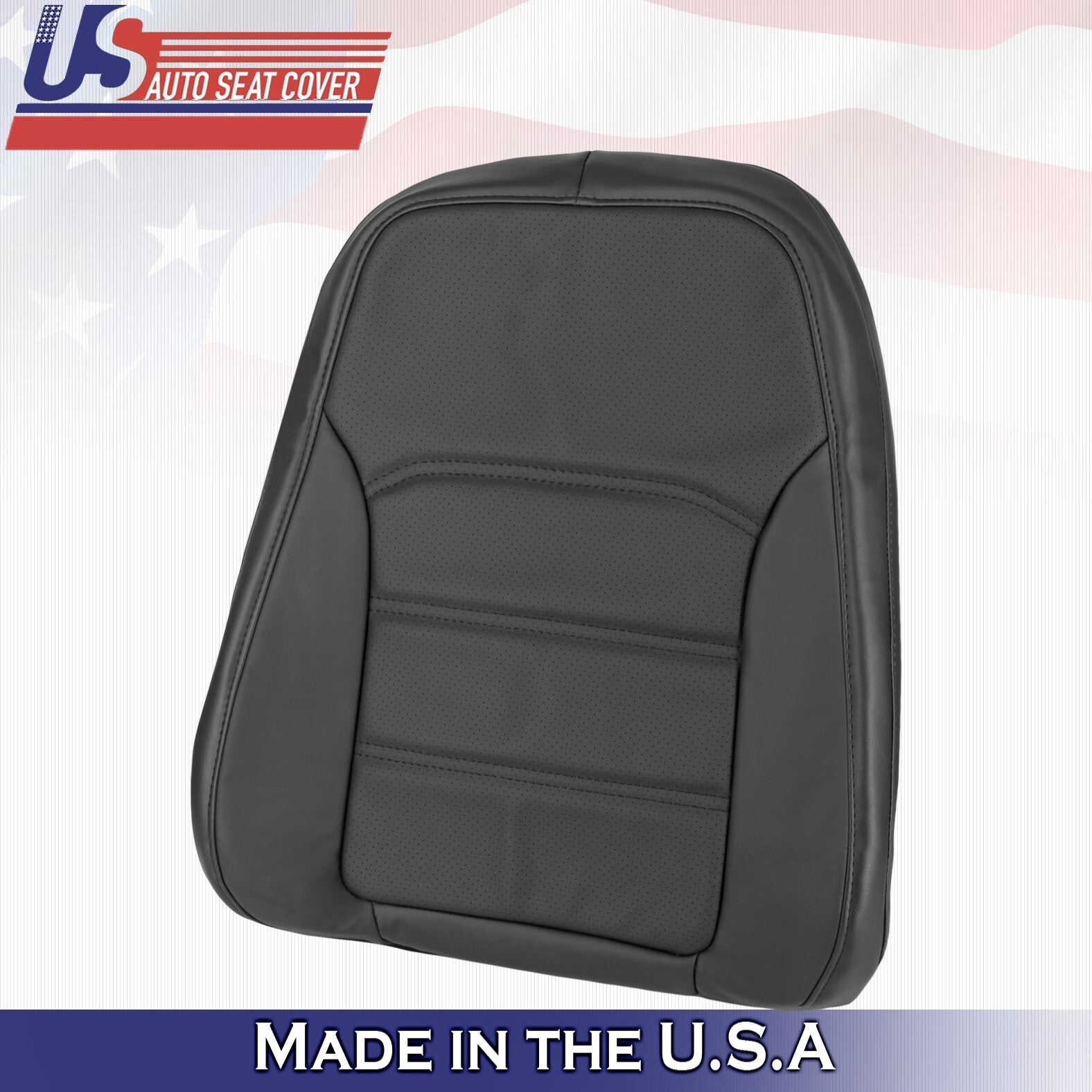 2012 to 2020 For Volkswagen Passat Passenger Top Leather Seat Cover Black