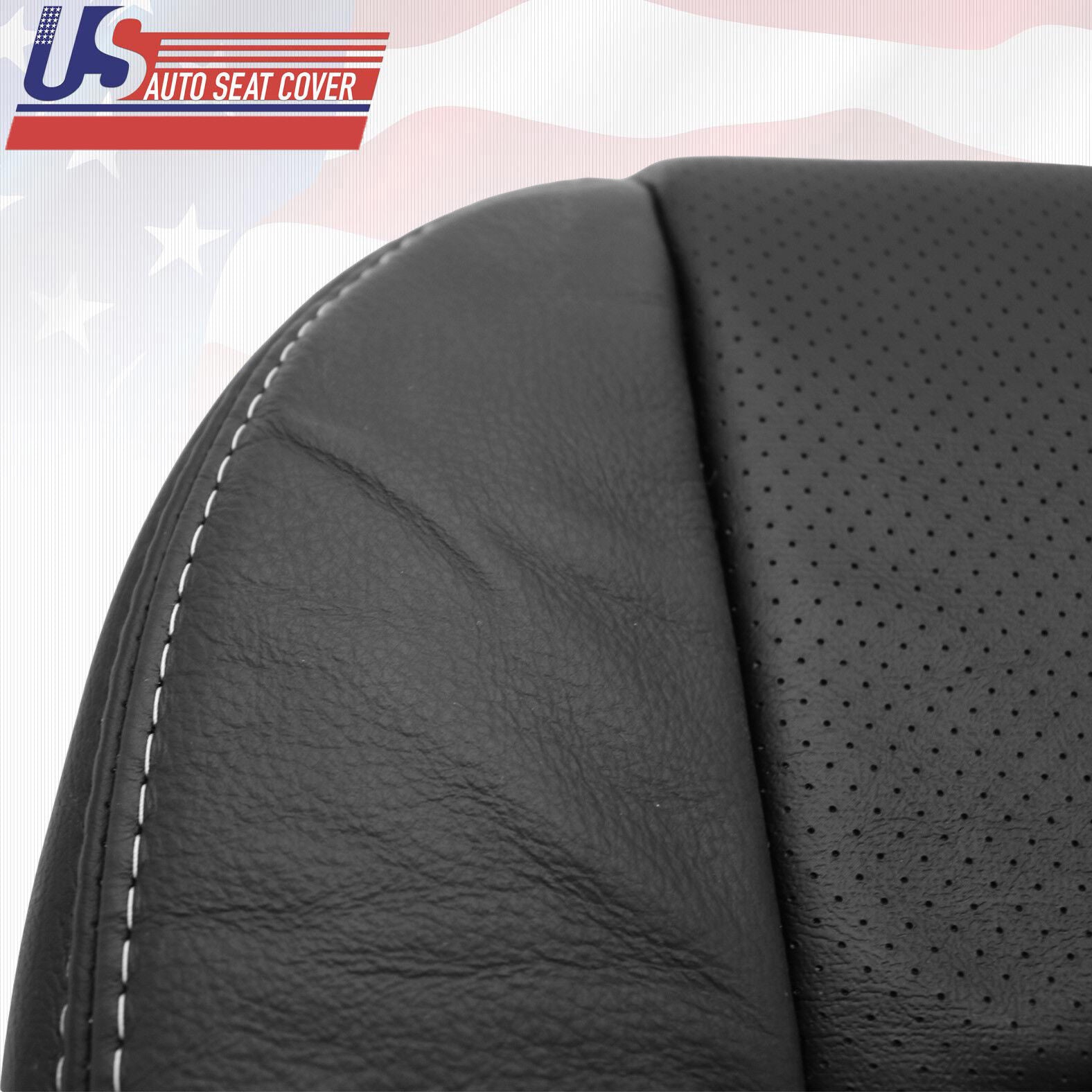 09-12 Fits Dodge Ram 1500 2500 Laramie Driver Bottom Perf Leather Cover BLACK