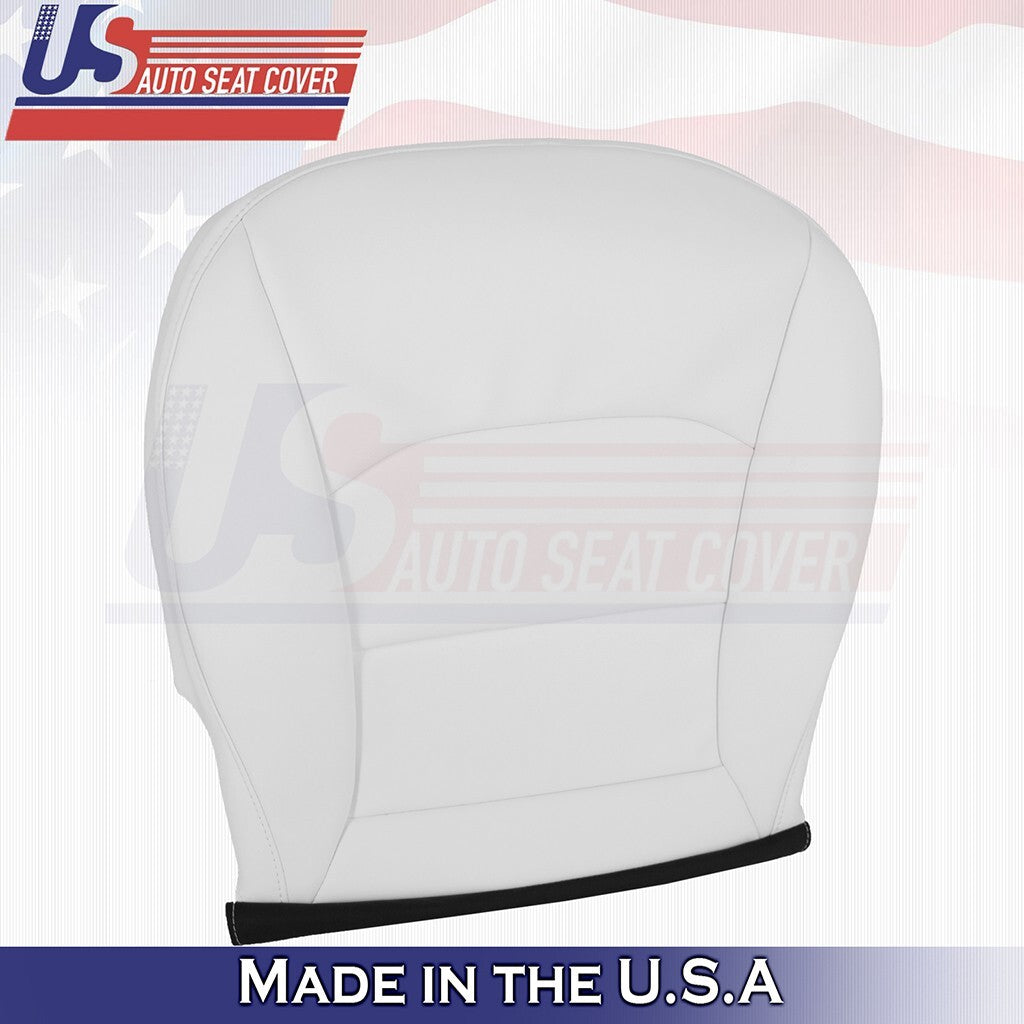 2020 to 2024 Fits Tesla Model Y PASSENGER Bottom & Top Vinyl Seat Cover White