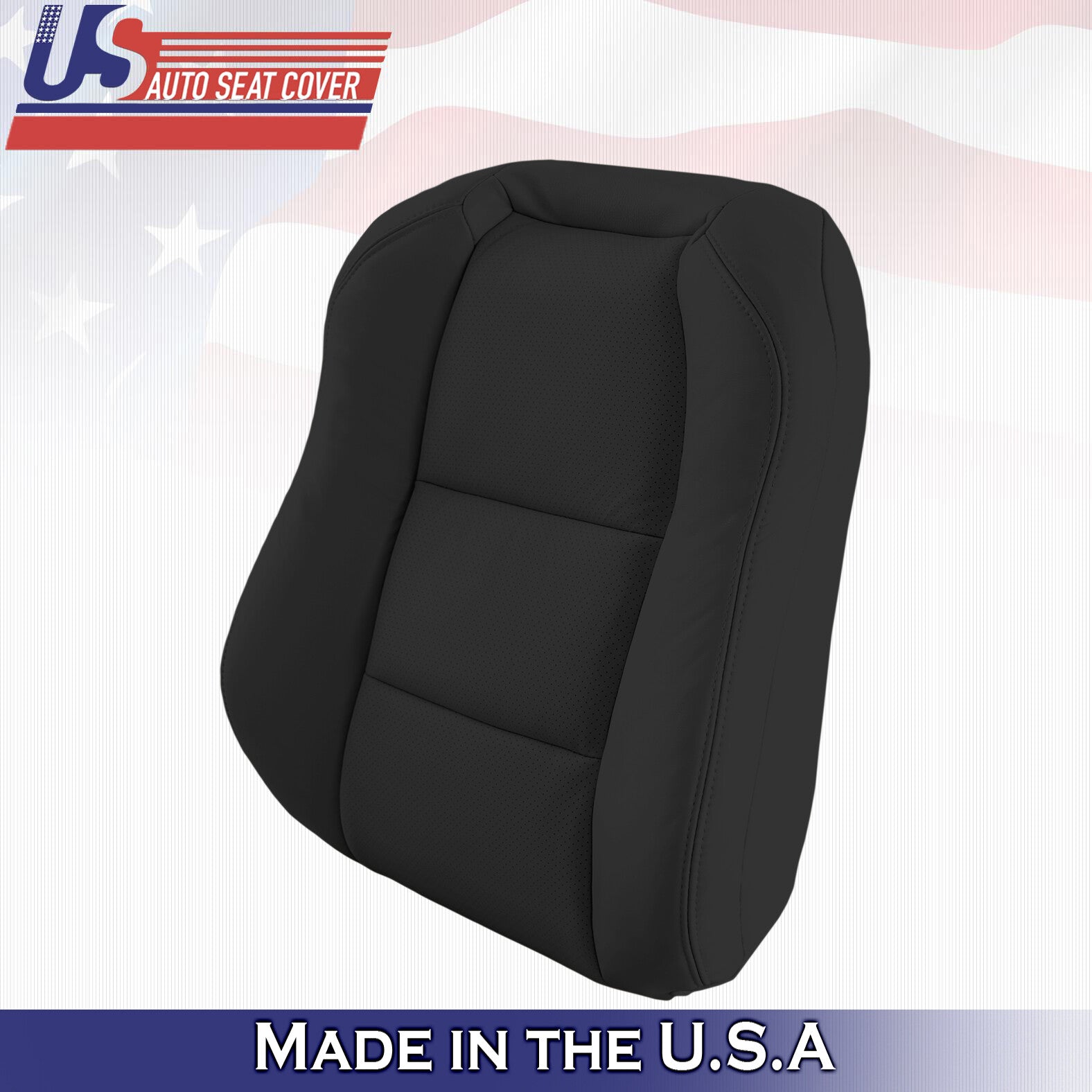 2004 Fits Acura TL Passenger Top & Bottom Perforated Leather Seat Covers Black