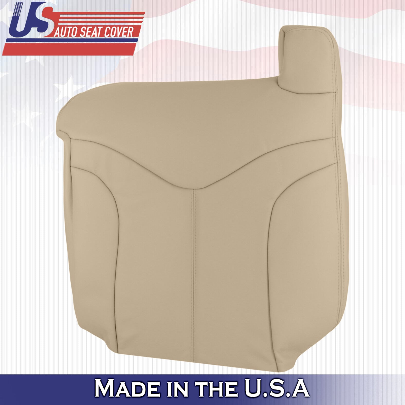 2001 2002 For GMC Yukon XL SLT SLE Driver Top & Bottom 2x Leather Covers Tan