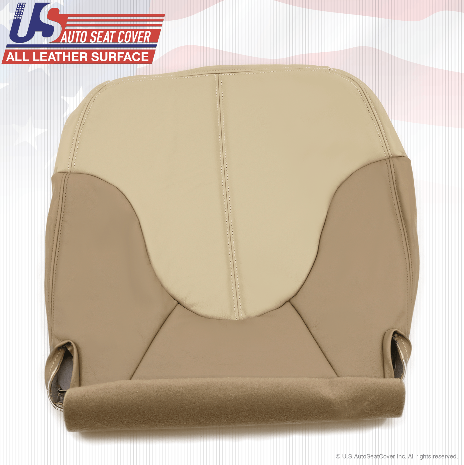 2000 GMC Yukon Denali Driver Bottom Replacement Seat Cover Leather 2-Tone Tan