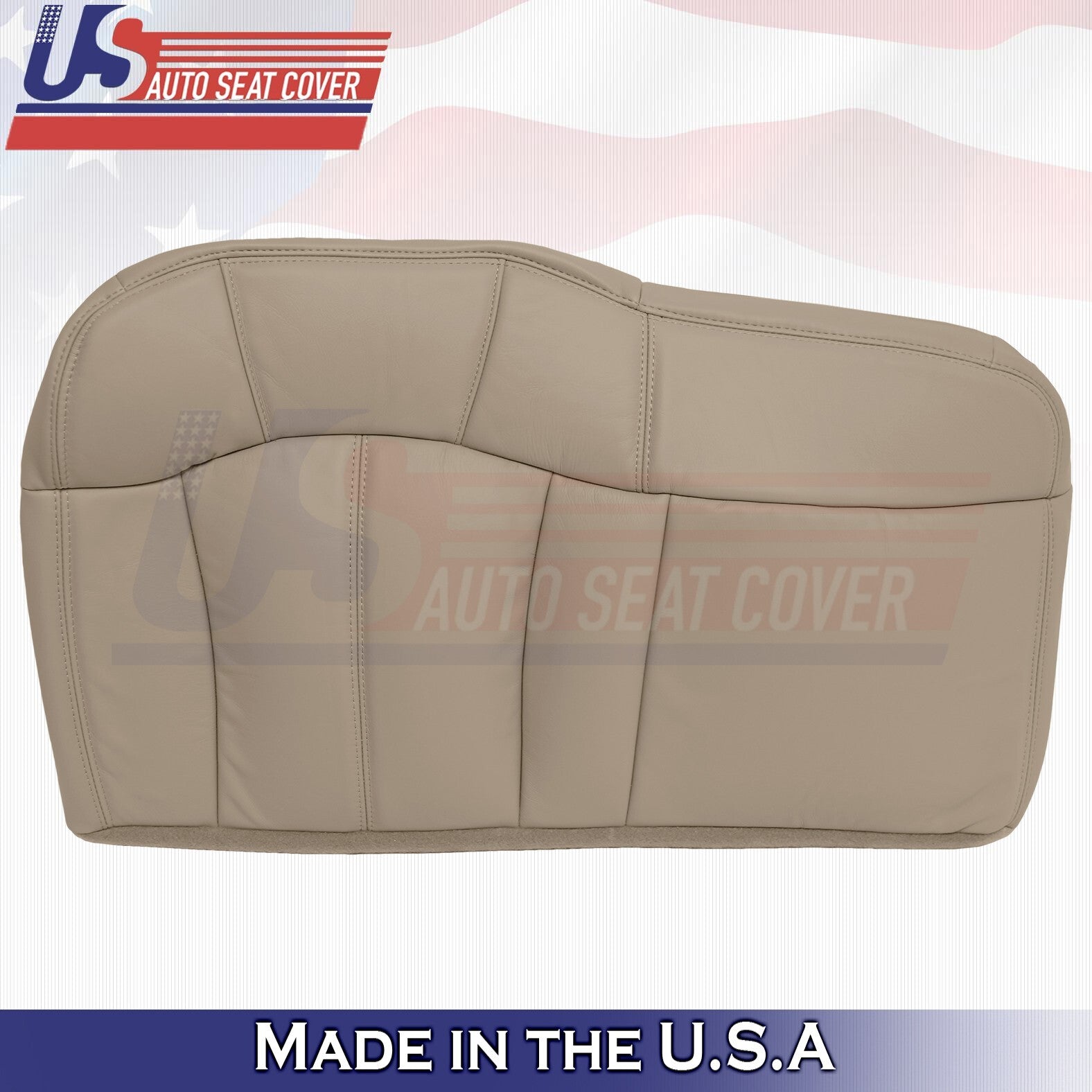 1999 to 2002 Fits Chevy Silverado Rear Bench Driver Bottom Leather Cover Tan