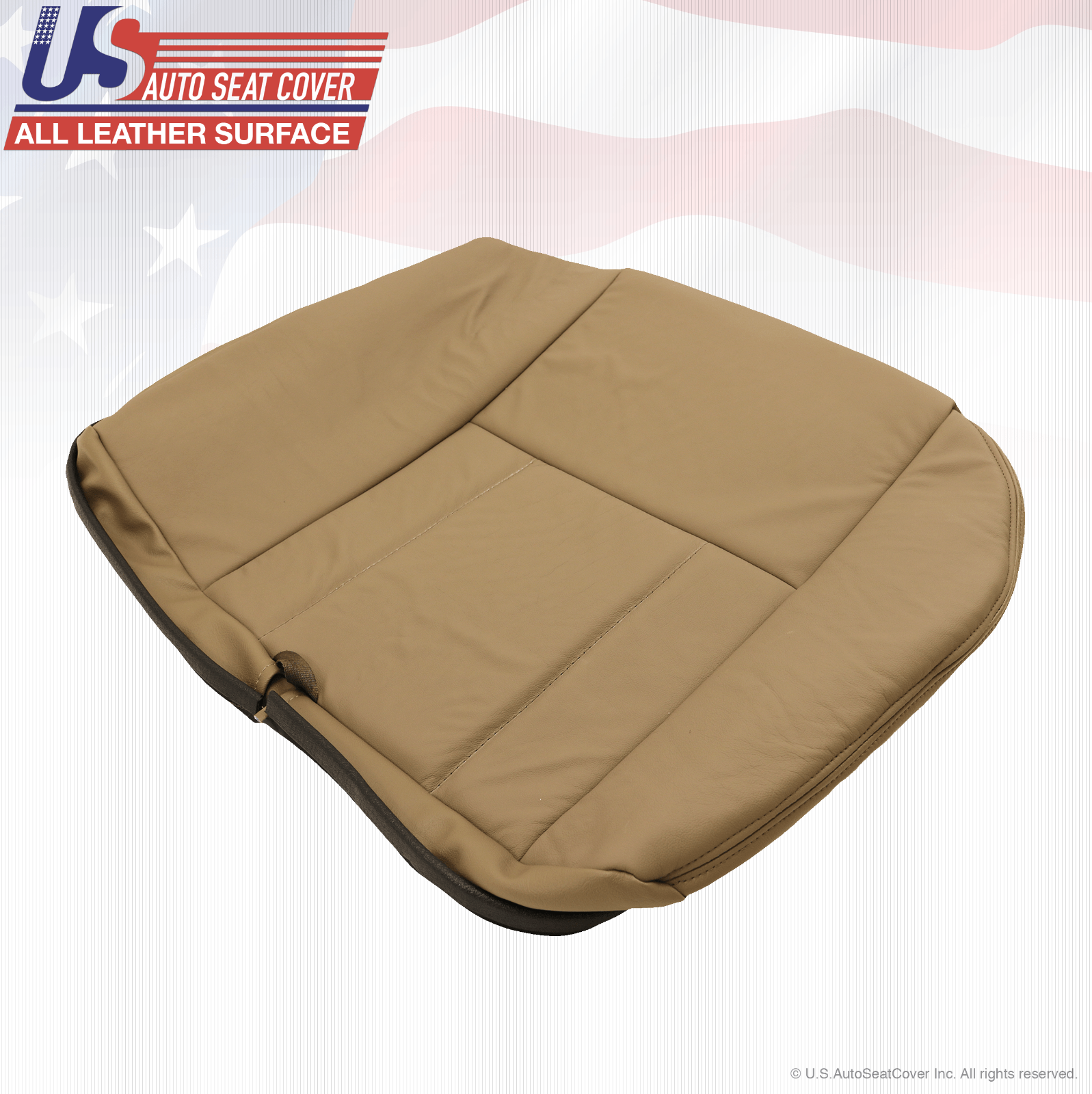 Fit 2002 Toyota 4Runner Rear Driver-Passenger Bottom Leather Seat Cover Oak Tan