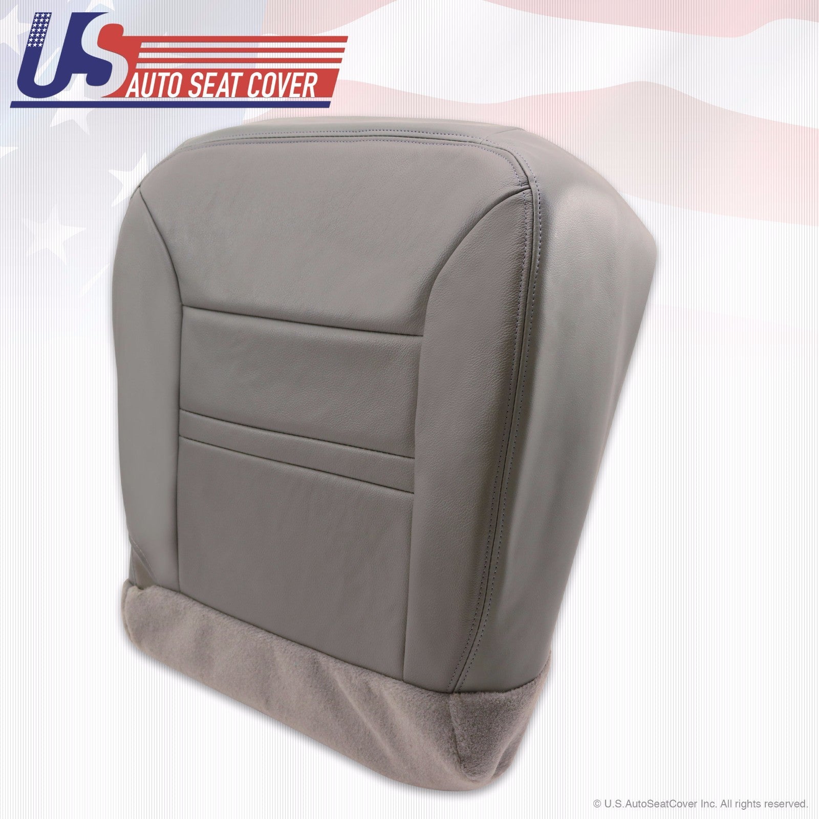 2001 Ford Excursion Limited Passenger Side Bottom Leather Seat Cover Gray