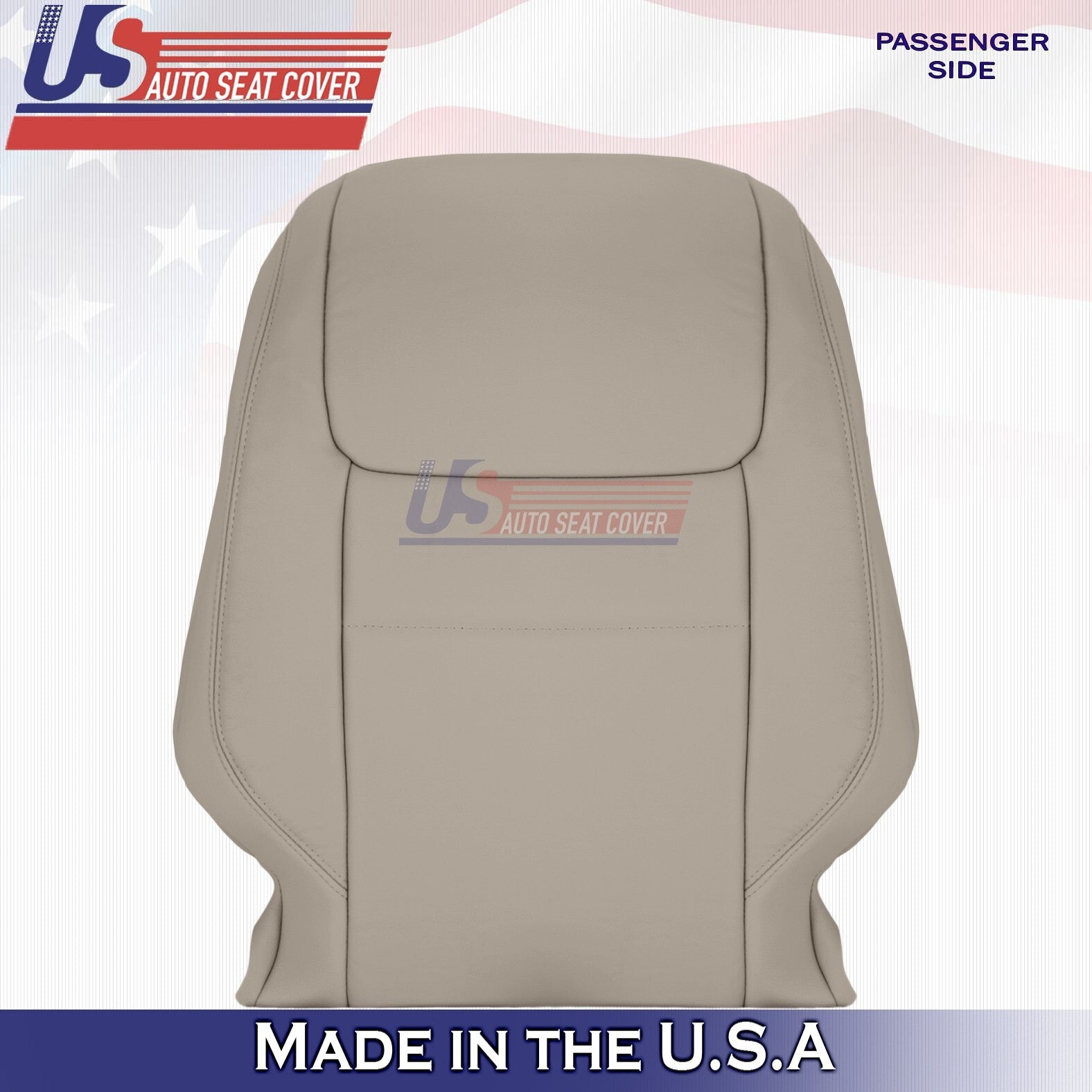 2017 to 2020 Fits Toyota Sienna Passenger Side Top Leather Seat Cover Tan