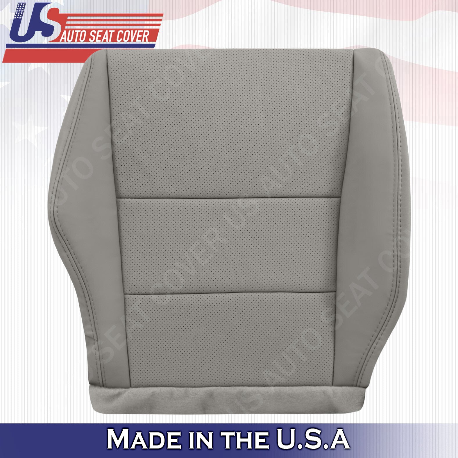 Fits 2007- 2012 Acura RDX Passenger Bottom Perforated Leather Seat Cover in Gray