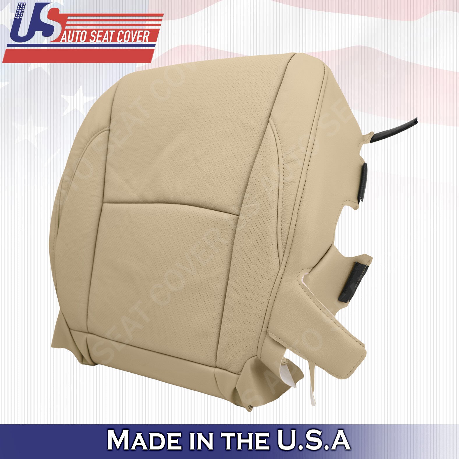 Driver & Passenger Bottom Perf Leather Seat Cover TAN For 2007 to 2009 Lexus ES