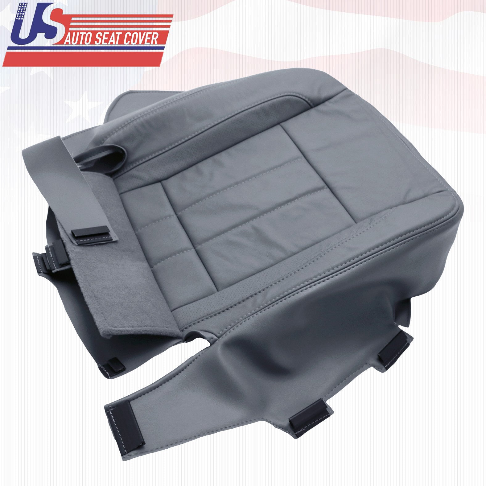 For 2009 For Dodge Ram 2500 Driver Bottom Leather Replacement Seat Cover in Gray