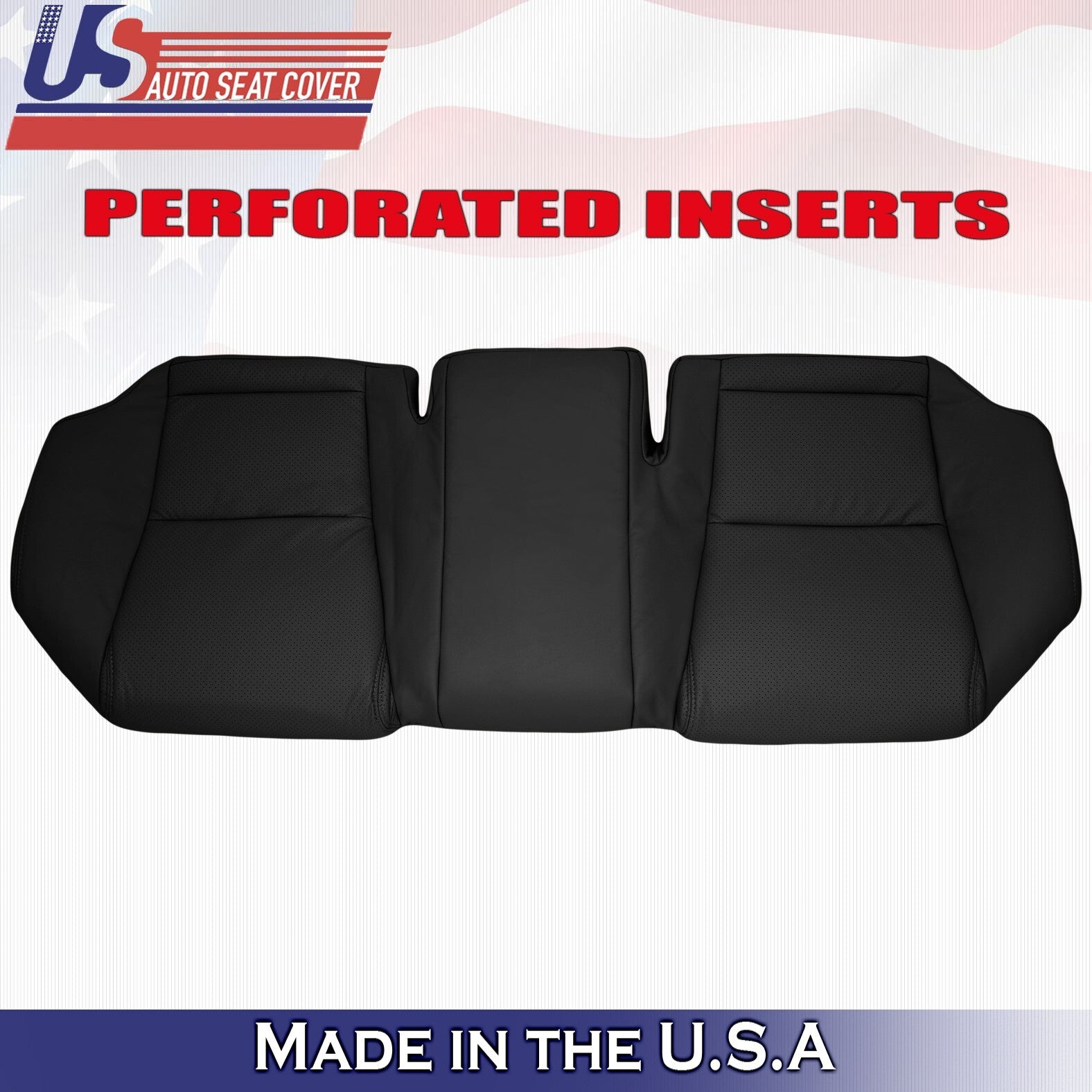 2010 For Lexus GS300 GS350 2nd Row Top & Bottom Perforated Leather Covers Black