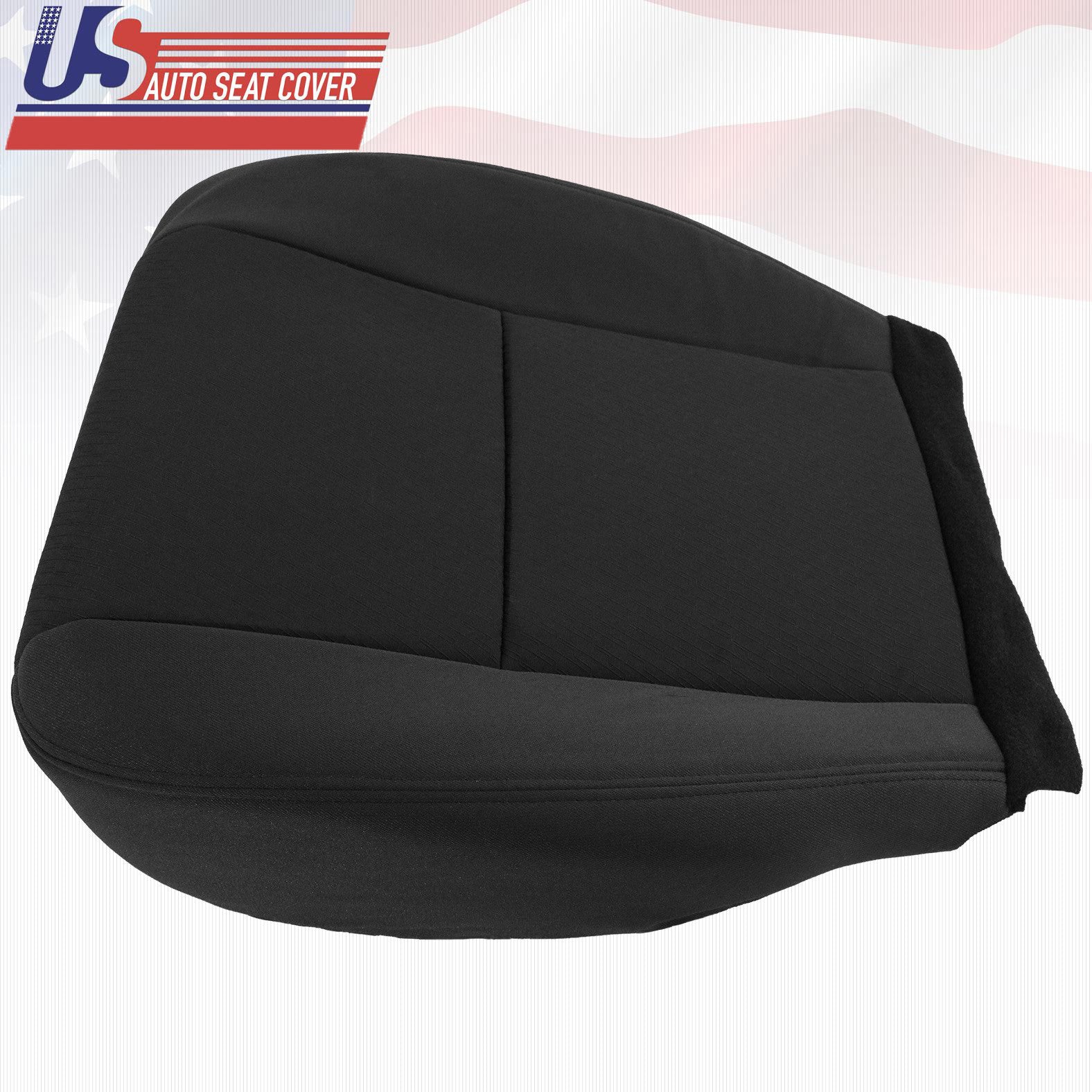 2011 2012 Chevy Tahoe-Suburban Driver Bottom Replacement Cloth Seat Cover Black