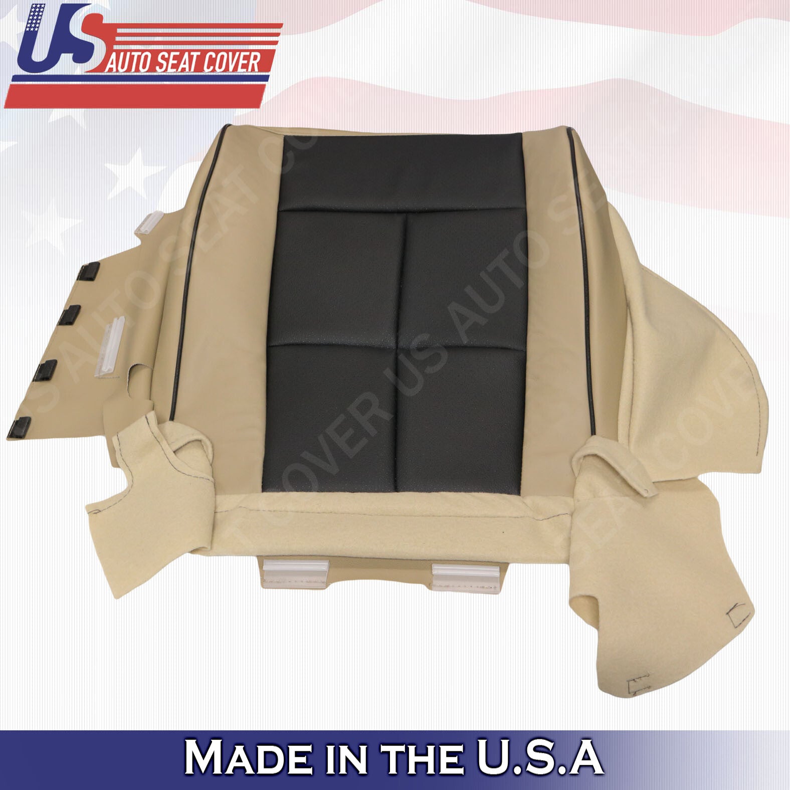 Lincoln Navigator 2013 2014 Driver Bottom Perforated Leather two tone Tan Black