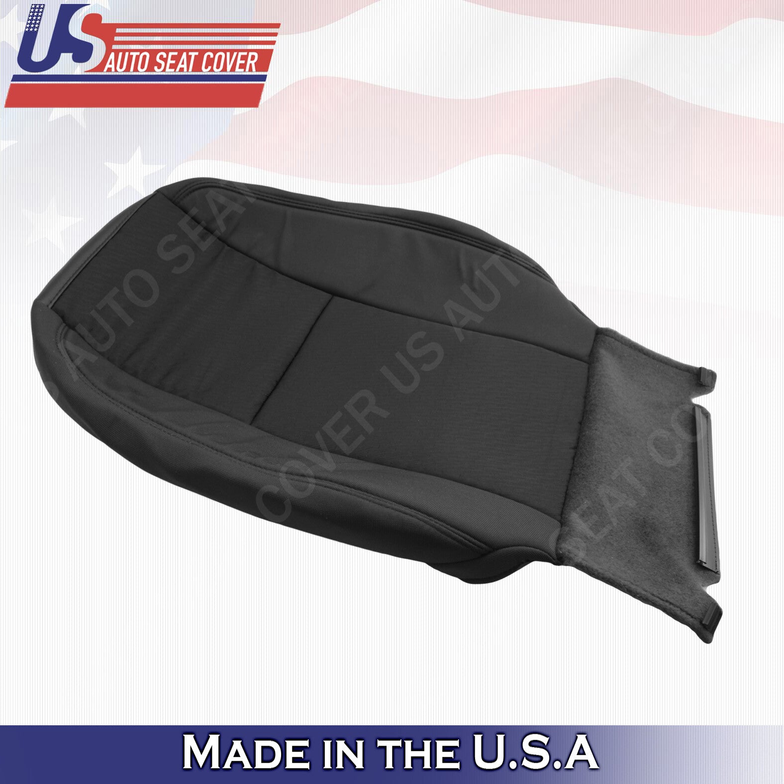 2009-2014 Chevy Silverado Front Passenger Cloth Seat Cover Ebony Black