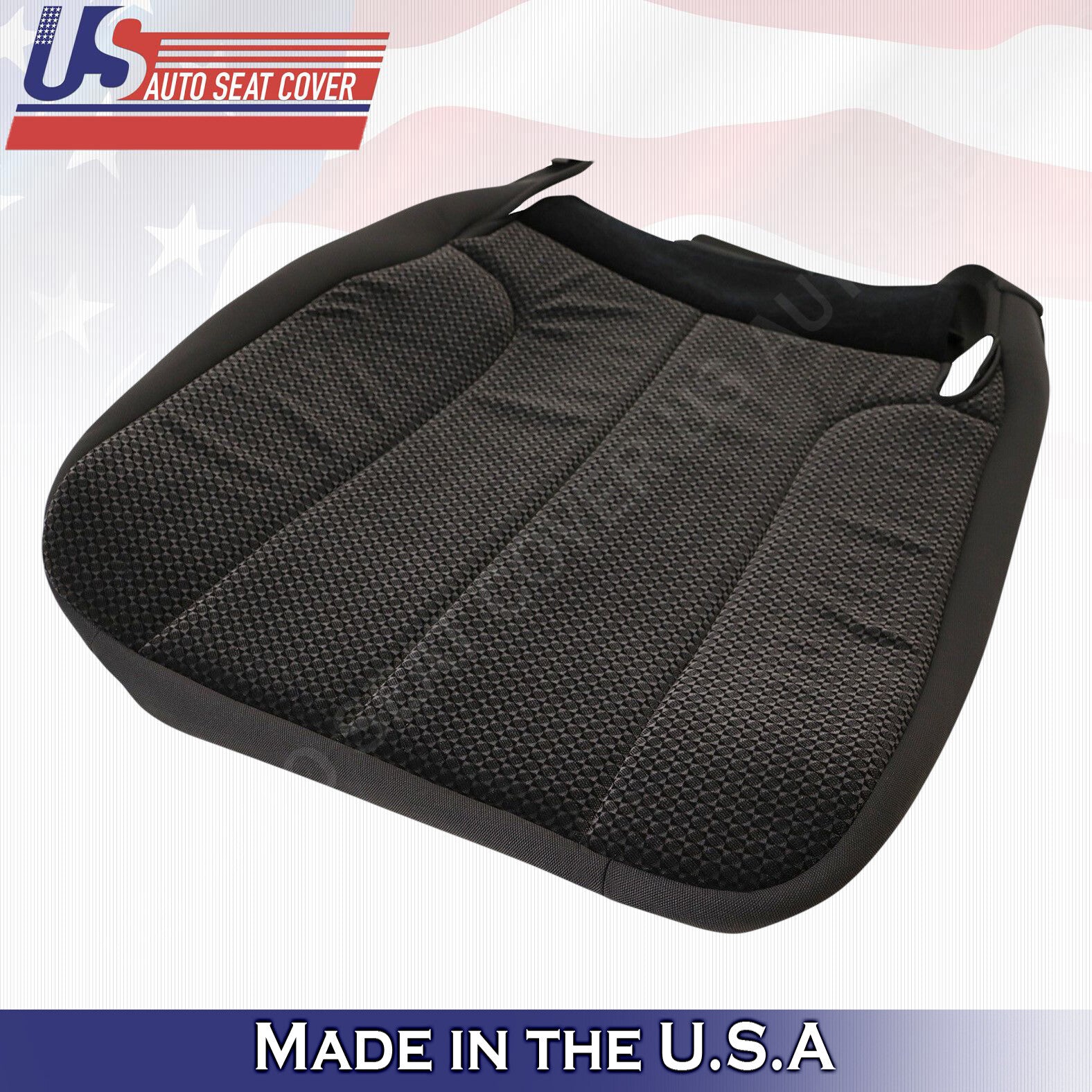 2002 2003 For Dodge Ram 1500SLT Driver-Passenger Bottom Cloth Seat Cover Dk Gray