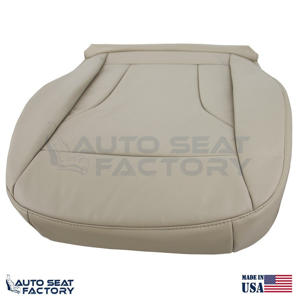 Replacement Fits 2013 - 2017 Audi Q5 Driver Side Bottom Beige Leather Seat Cover