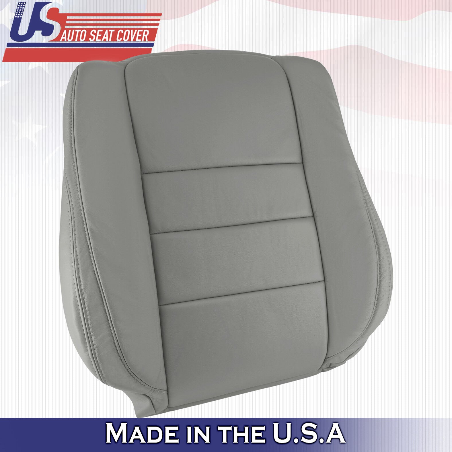 2008 to 2012 For Honda Accord Sedan 2x Top & 2x Bottom Leather Seat Covers Gray